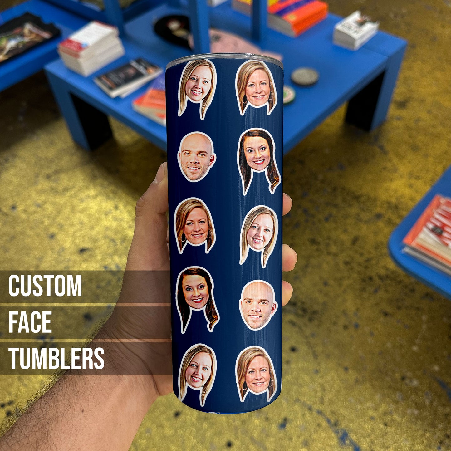 custom tumblers with faces