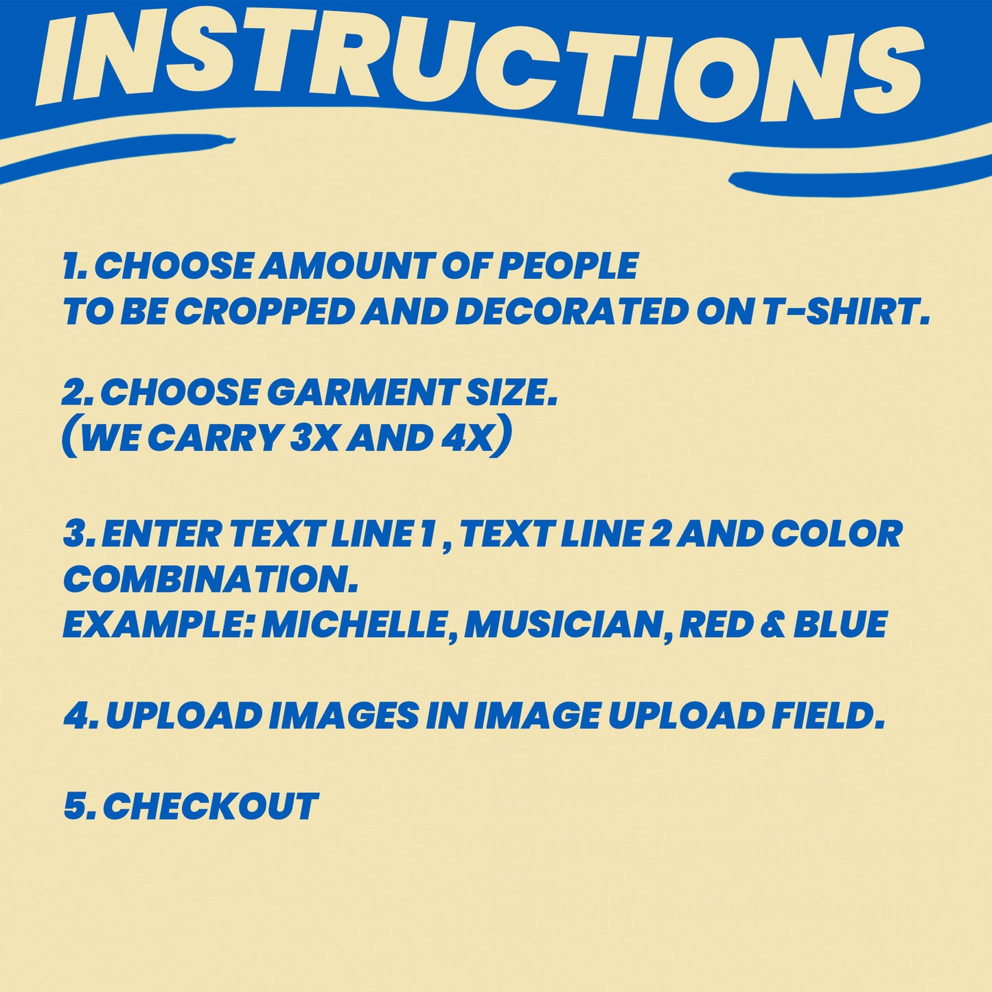 custom vintage bootleg rap band tee with photos and text instructions on how to order