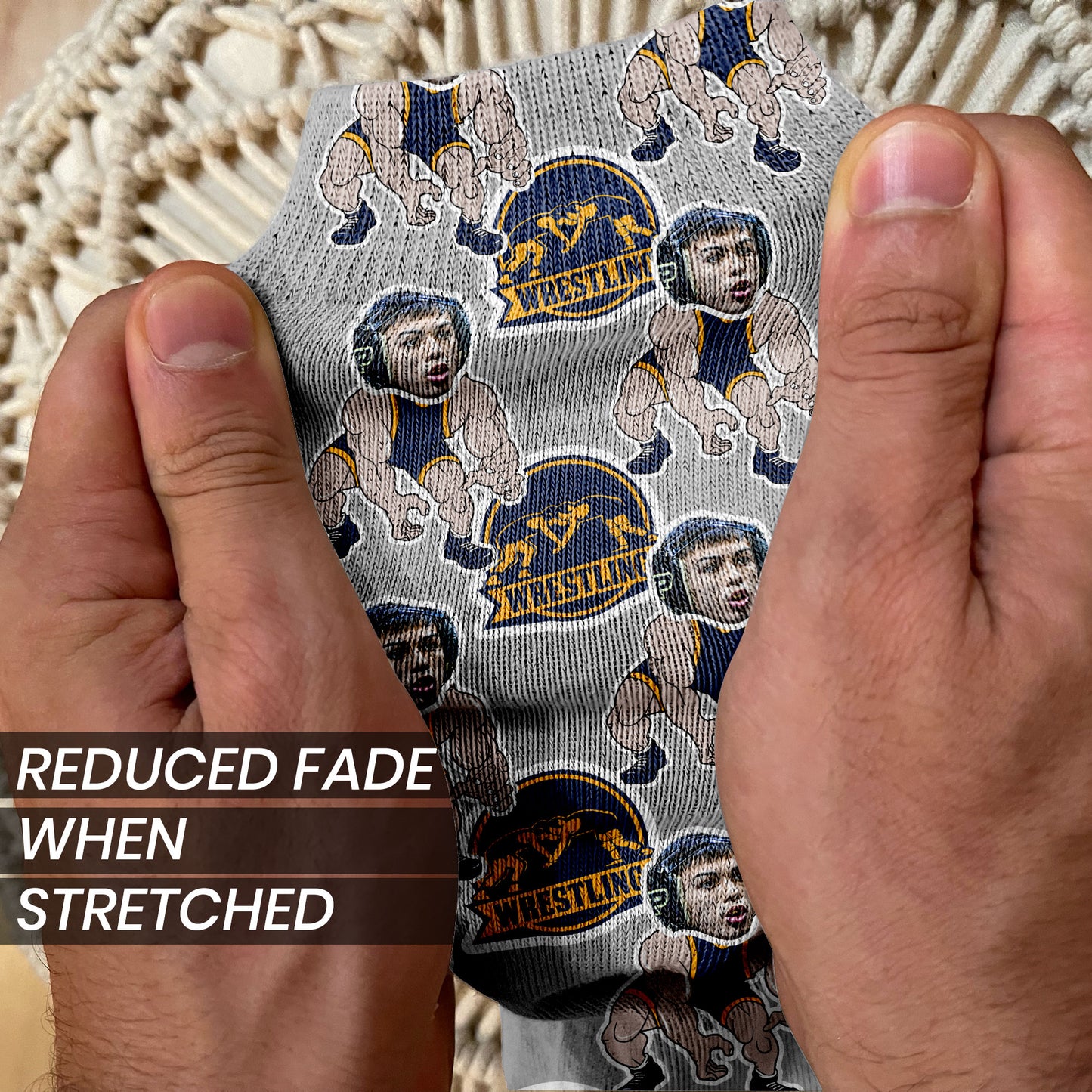 wrestling gifts, wrestler gift socks with faces customized