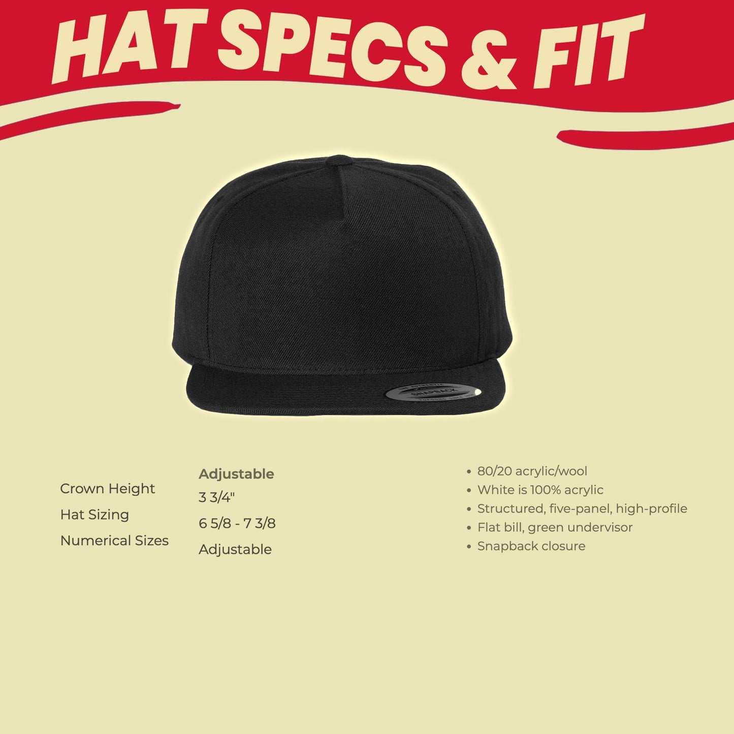 Custom Patch Adjustable Snapback Hats