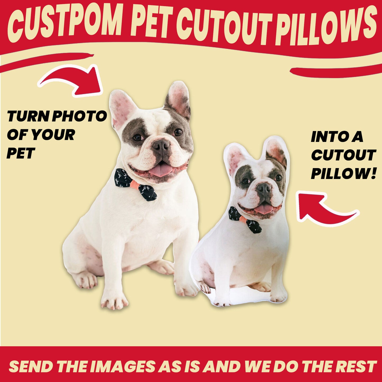personalized pet lover gift pillows made of pet photos