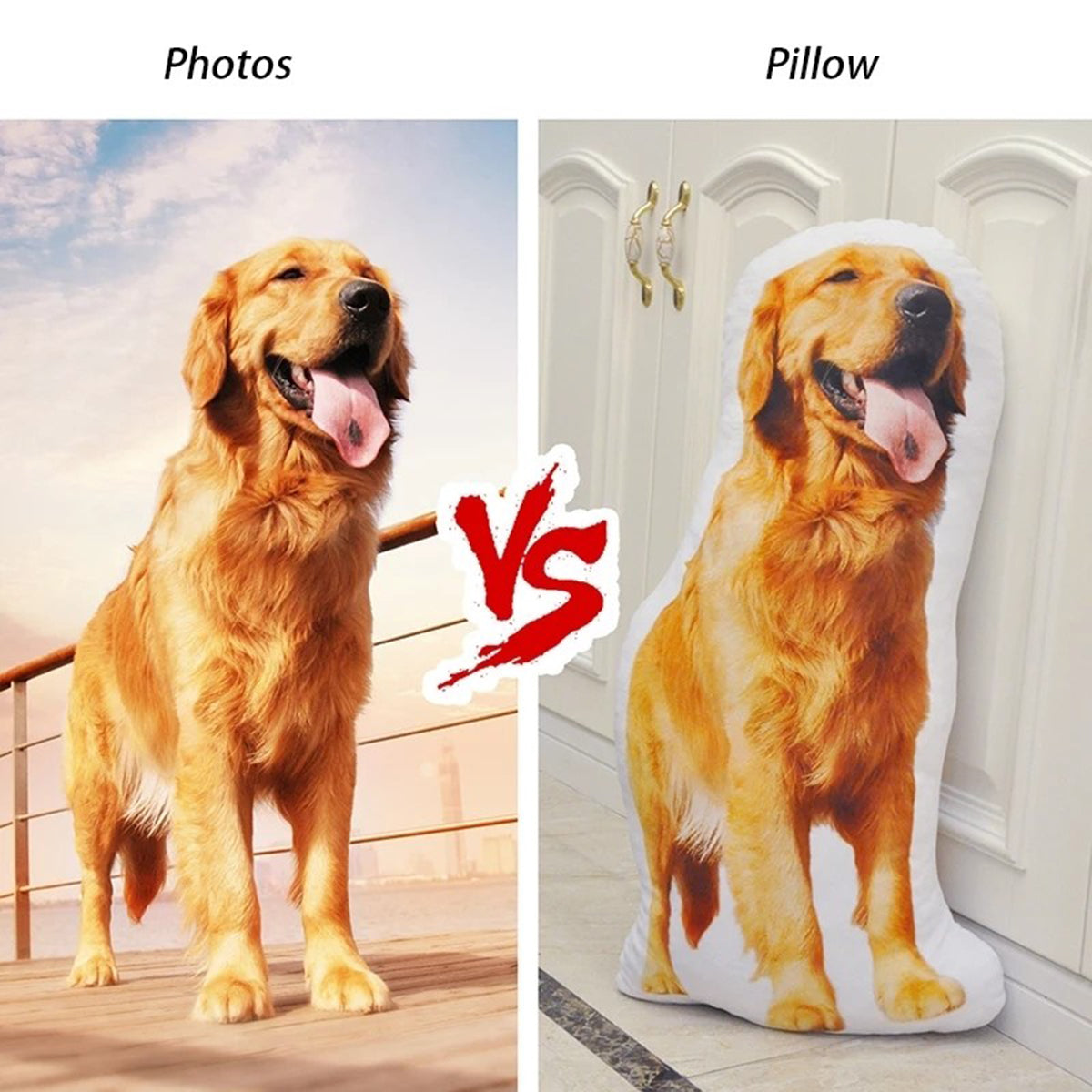 personalized pet lover gift pillows made of pet photos