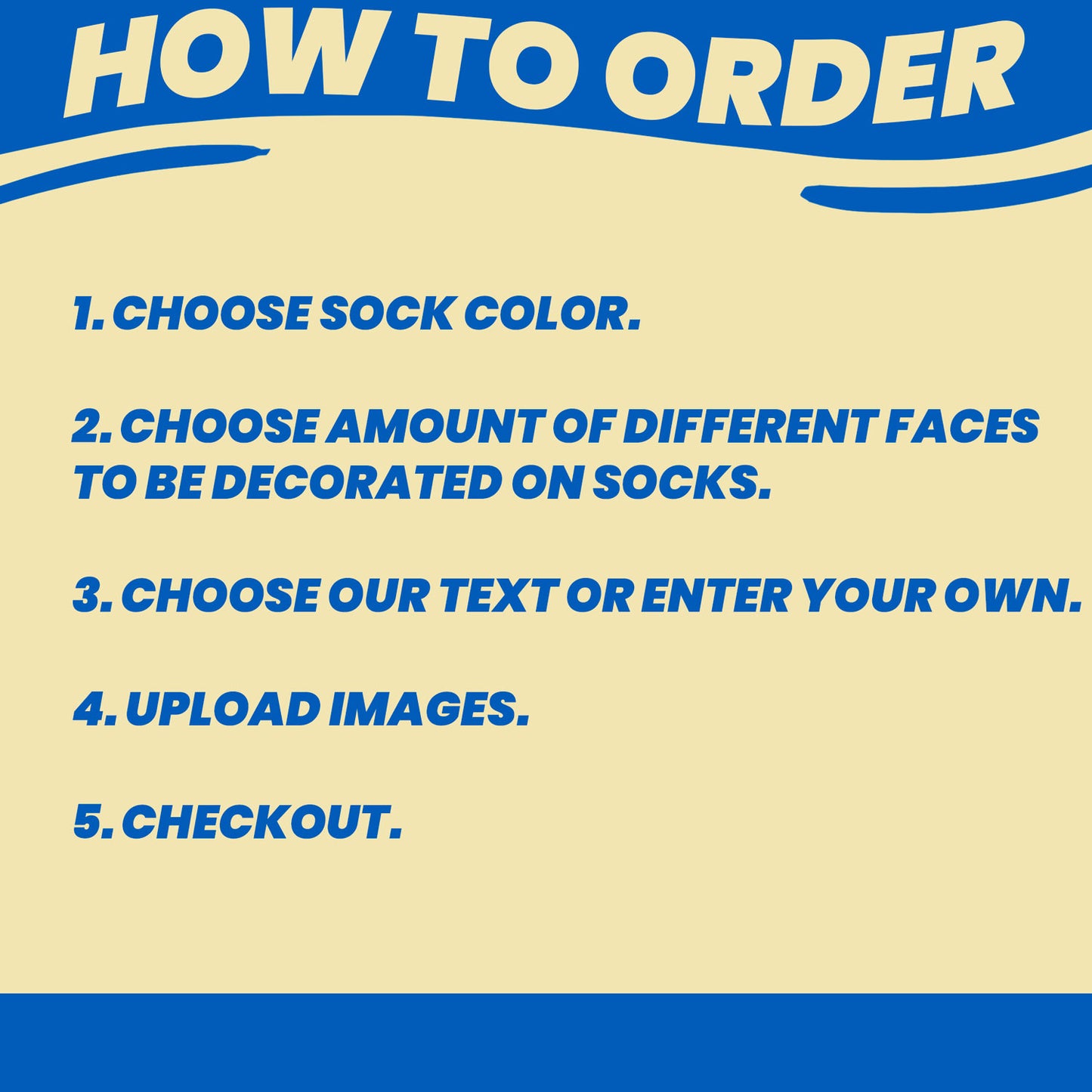 Retirement gift for coworker personalized socks with faces instructions on how to order. Choose color, amount of faces, send photos and checkout