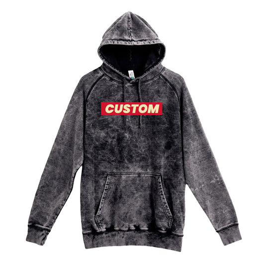 custom vintage hoodies in black