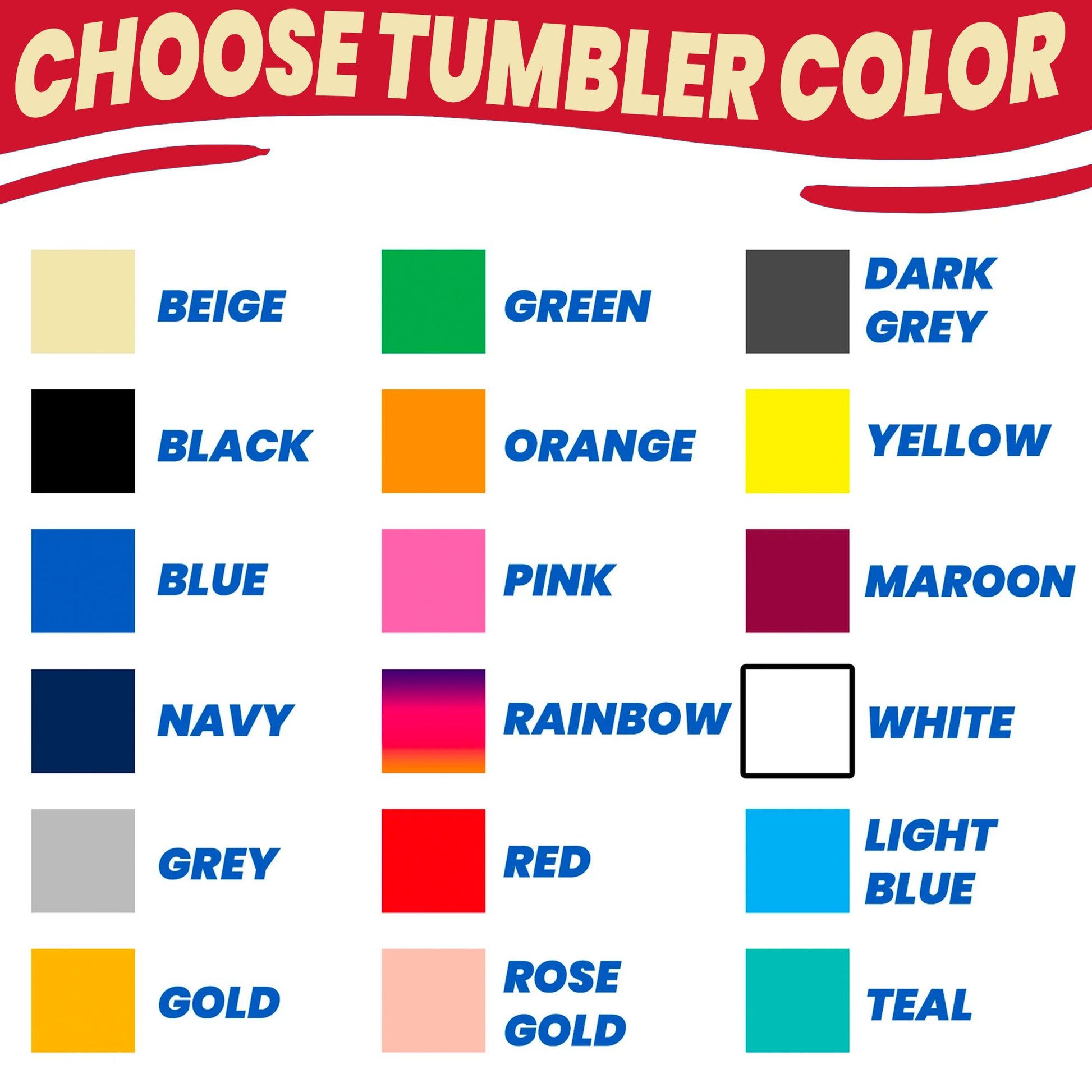 custom christmas holiday gift tumbler colors