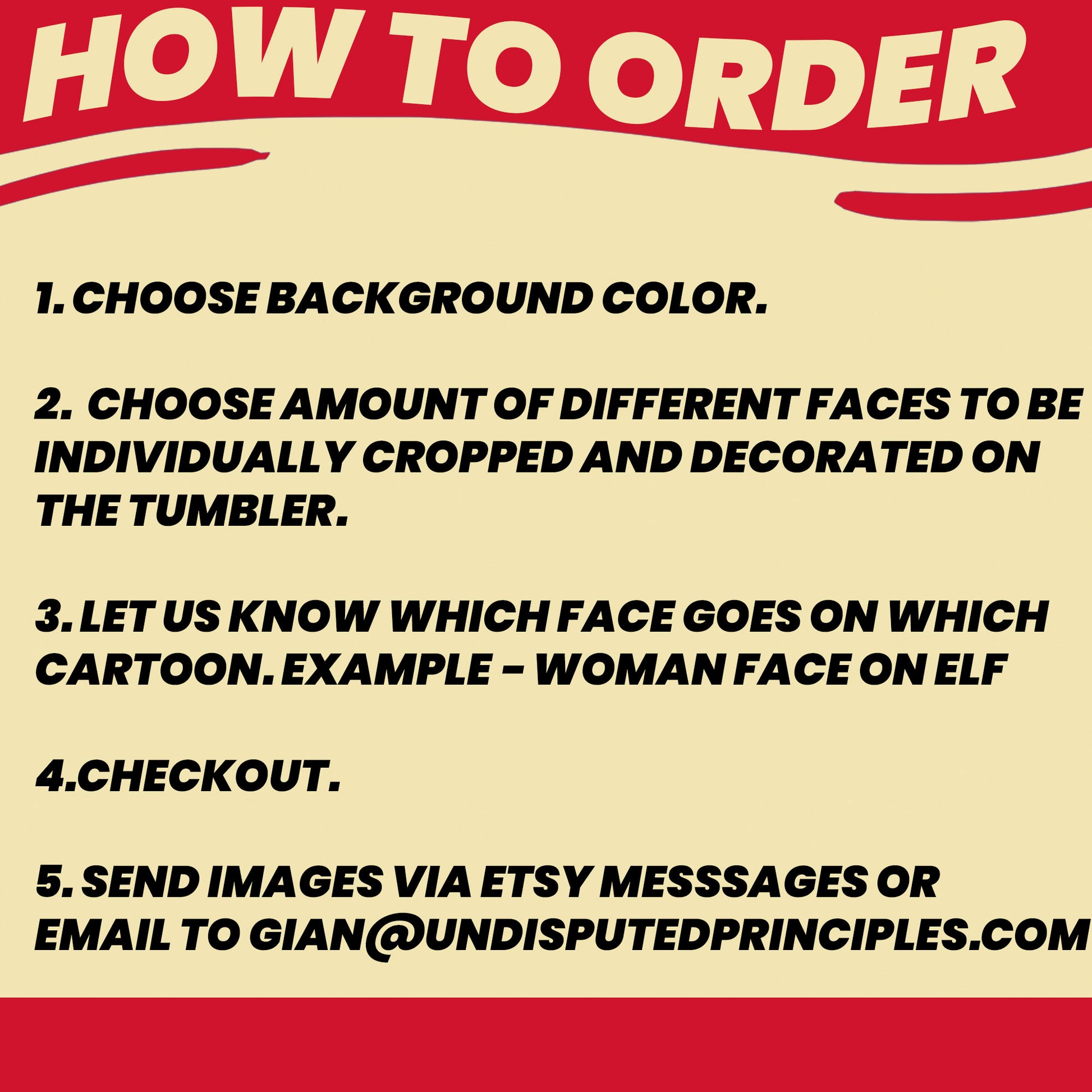 custom christmas holiday gift tumbler instructons on how to order