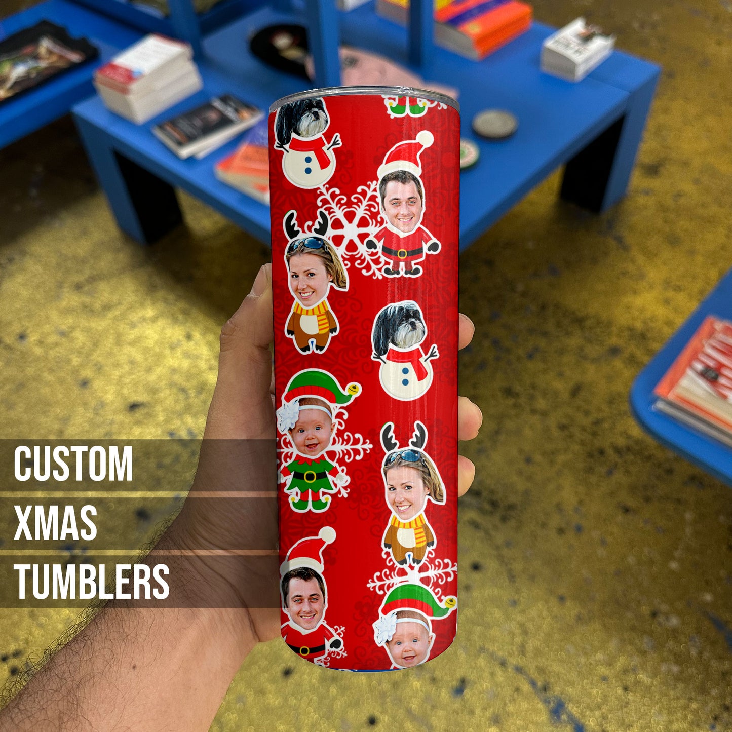 custom christmas holiday gift tumbler
