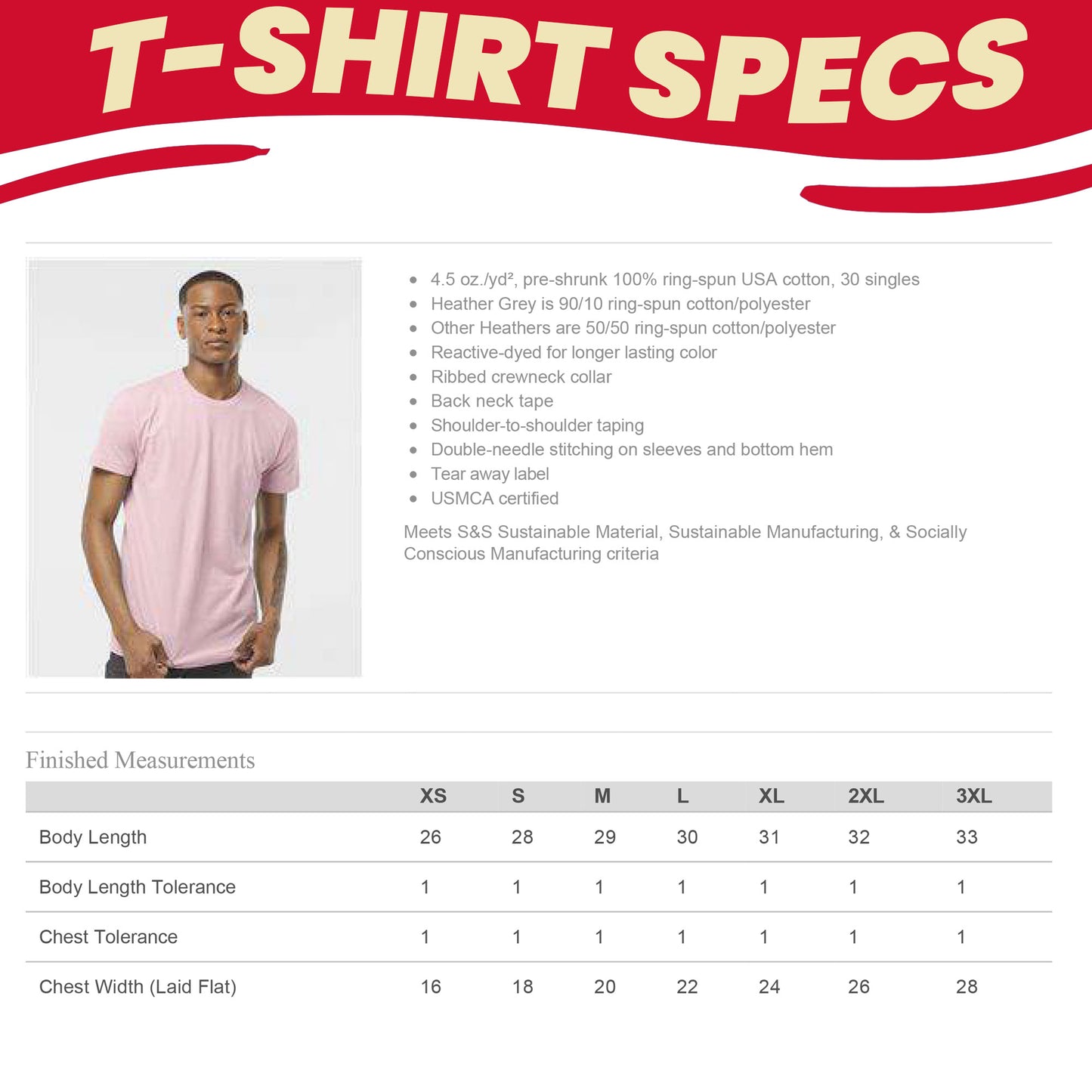 custom t-shirts with your design, photo, logo with no minimums. T-shirt specs