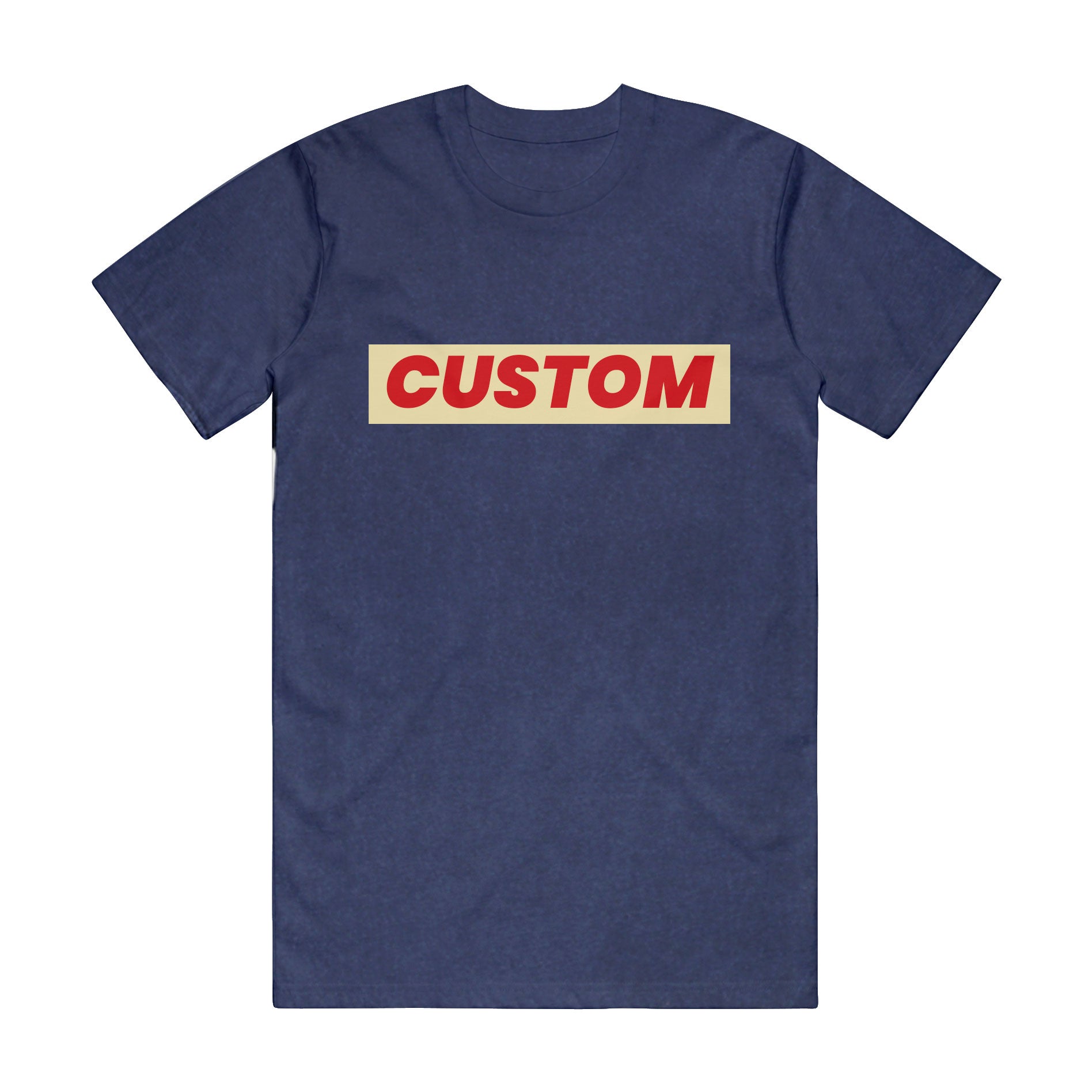 custom short sleeve T-shirt sample no minimums in vintage navy