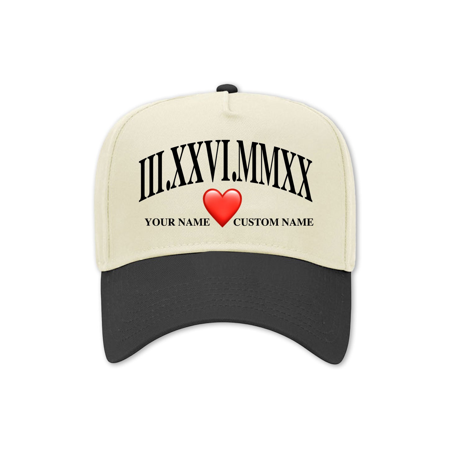 Custom Anniversary Caps with Date & Names