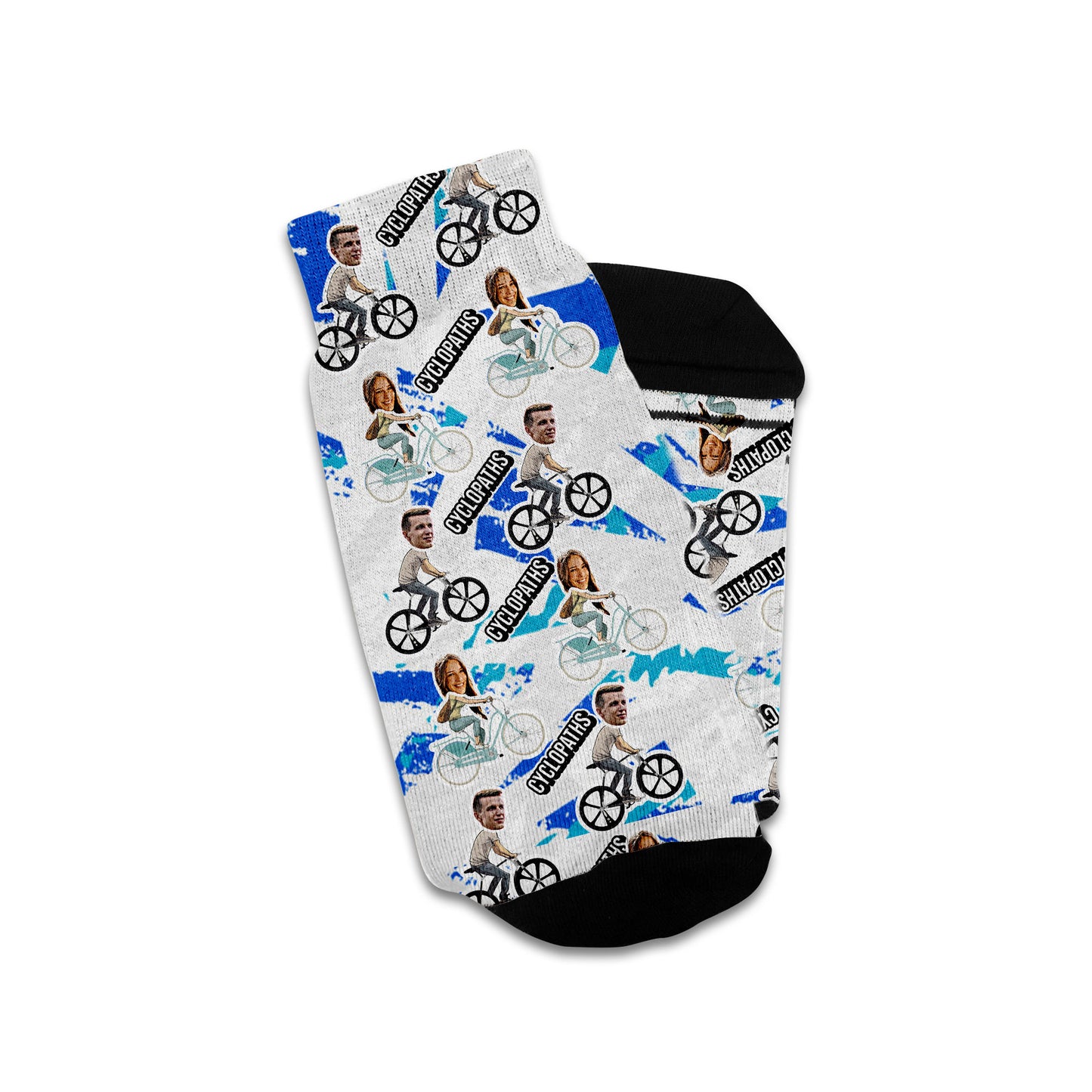 gifts for cyclist and bicycle lovers socks with faces