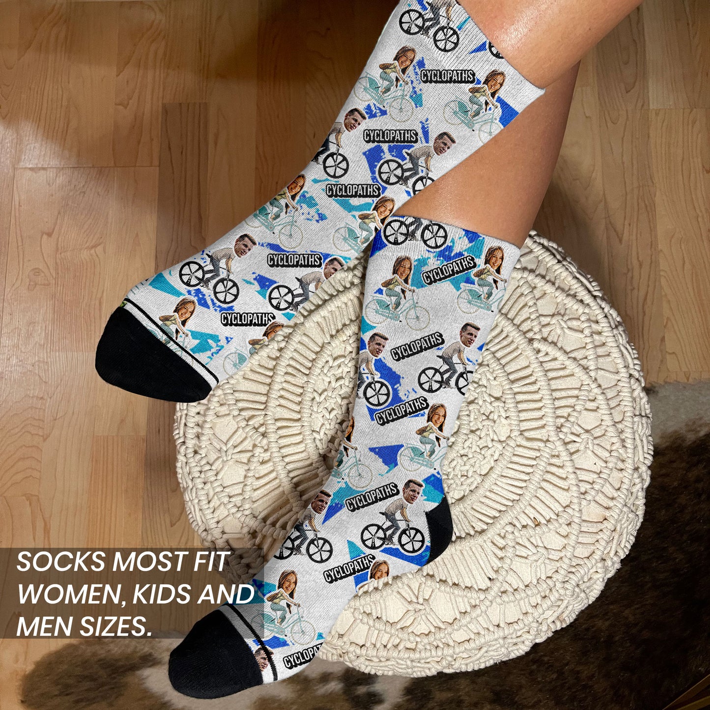 gifts for cyclist and bicycle lovers on woman's feet