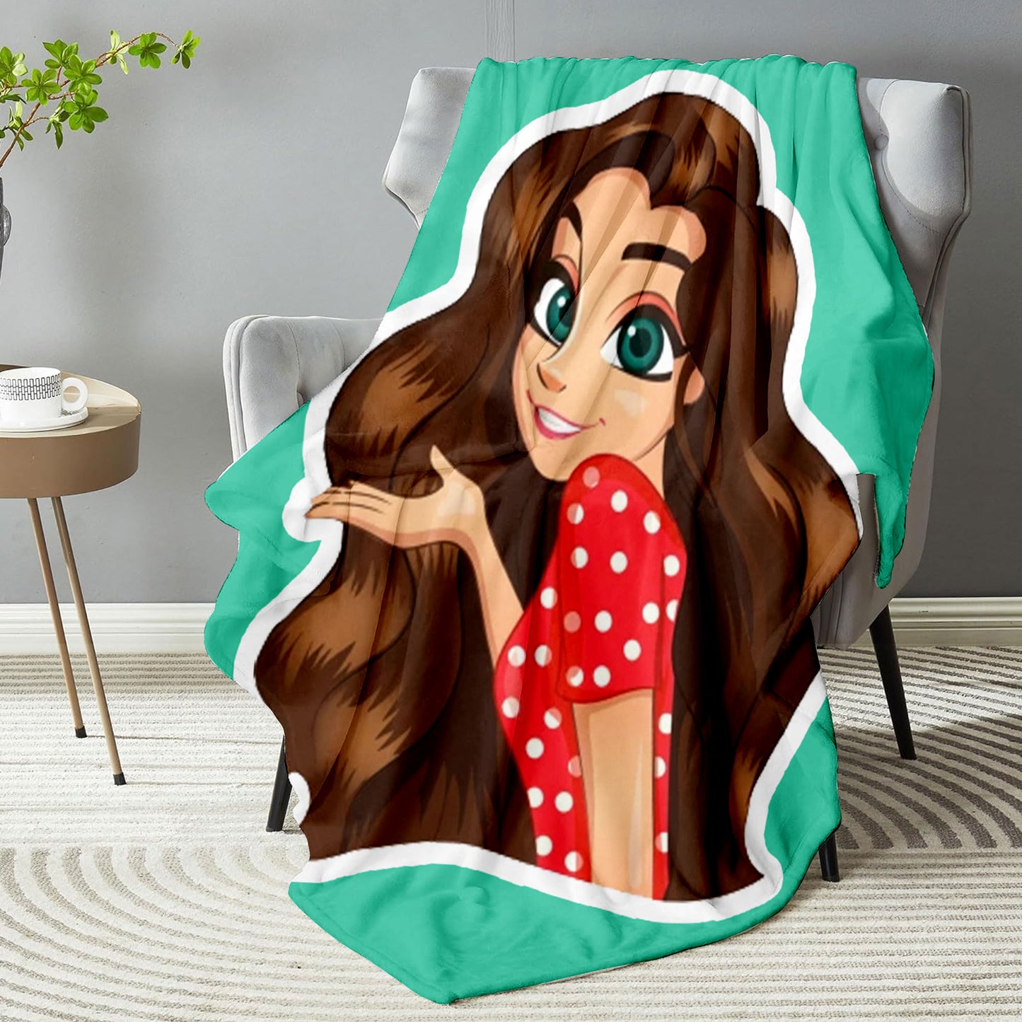 custom blankets of photo into drawing