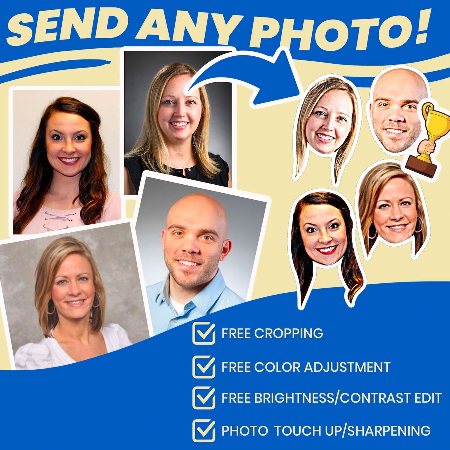 work from home employee of the month coworker gift socks with faces cropping service is free with us