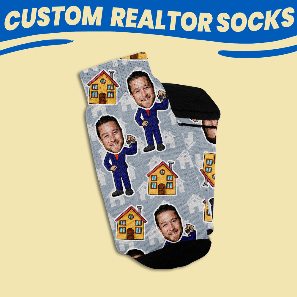 Realtor Gift Custom Face Socks
