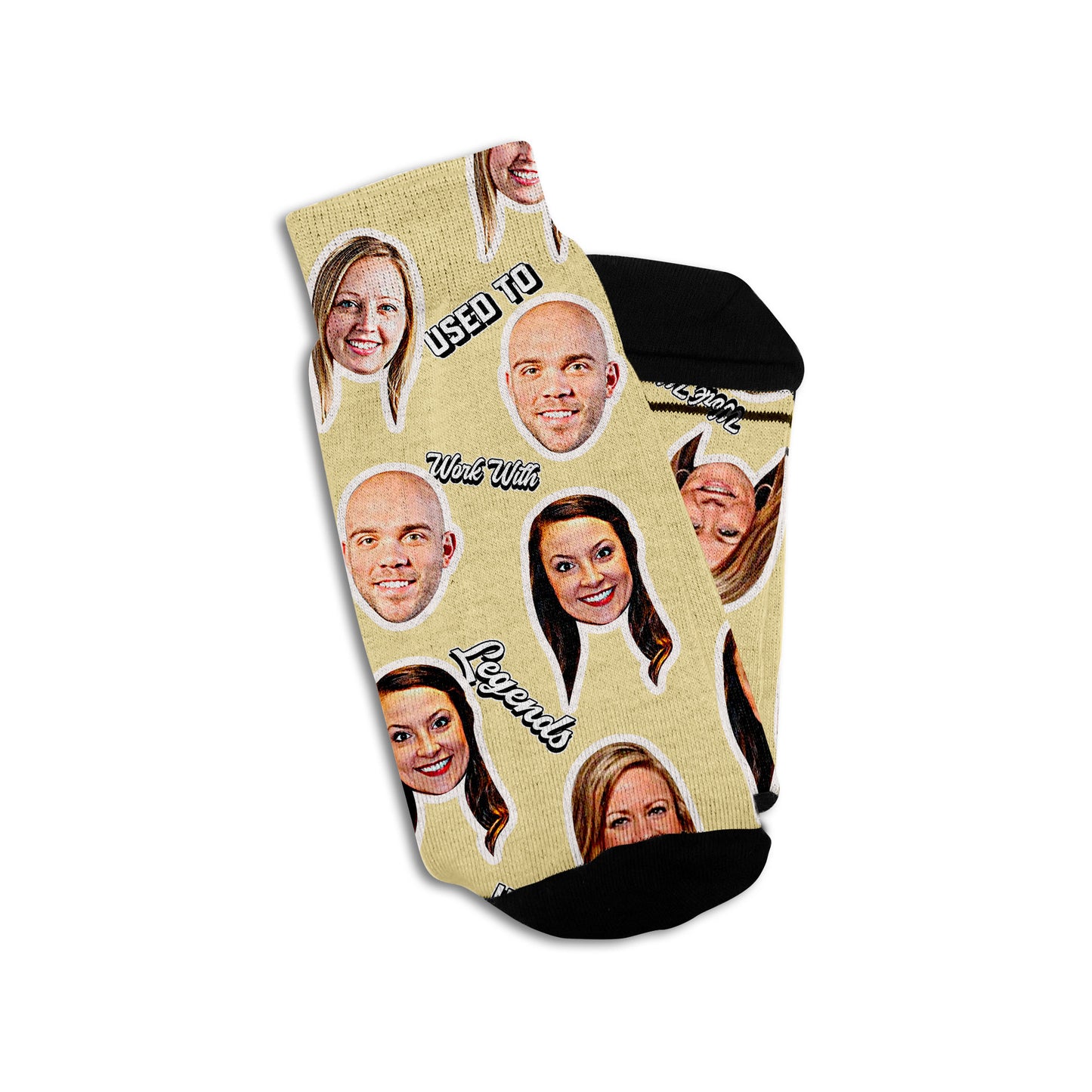 coworker leave gift socks for coworker leaving in beige with faces