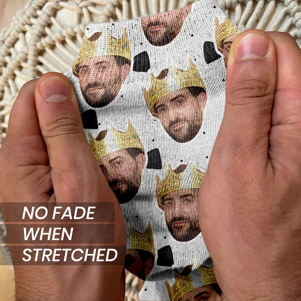 groomsman socks with faces for wedding