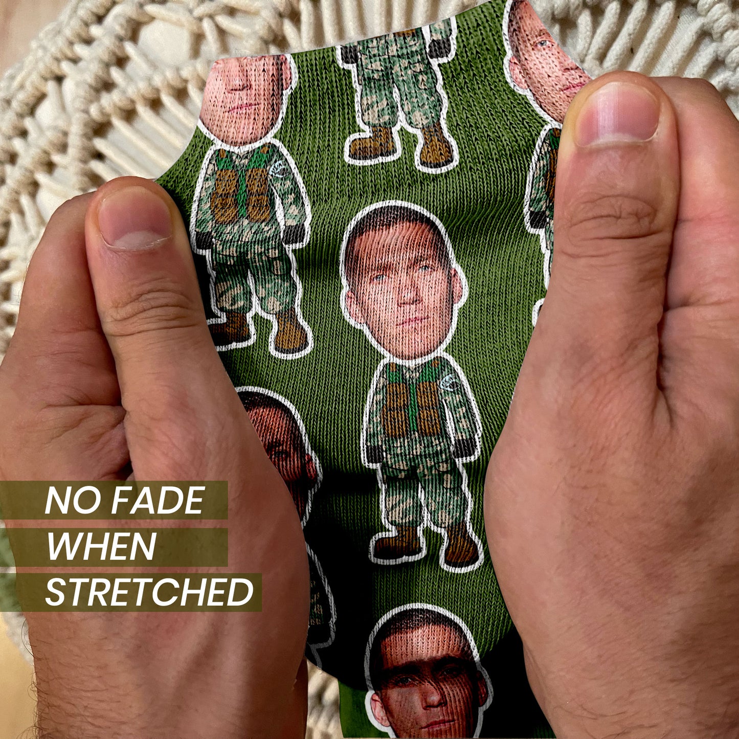 us army gift socks personalized in green