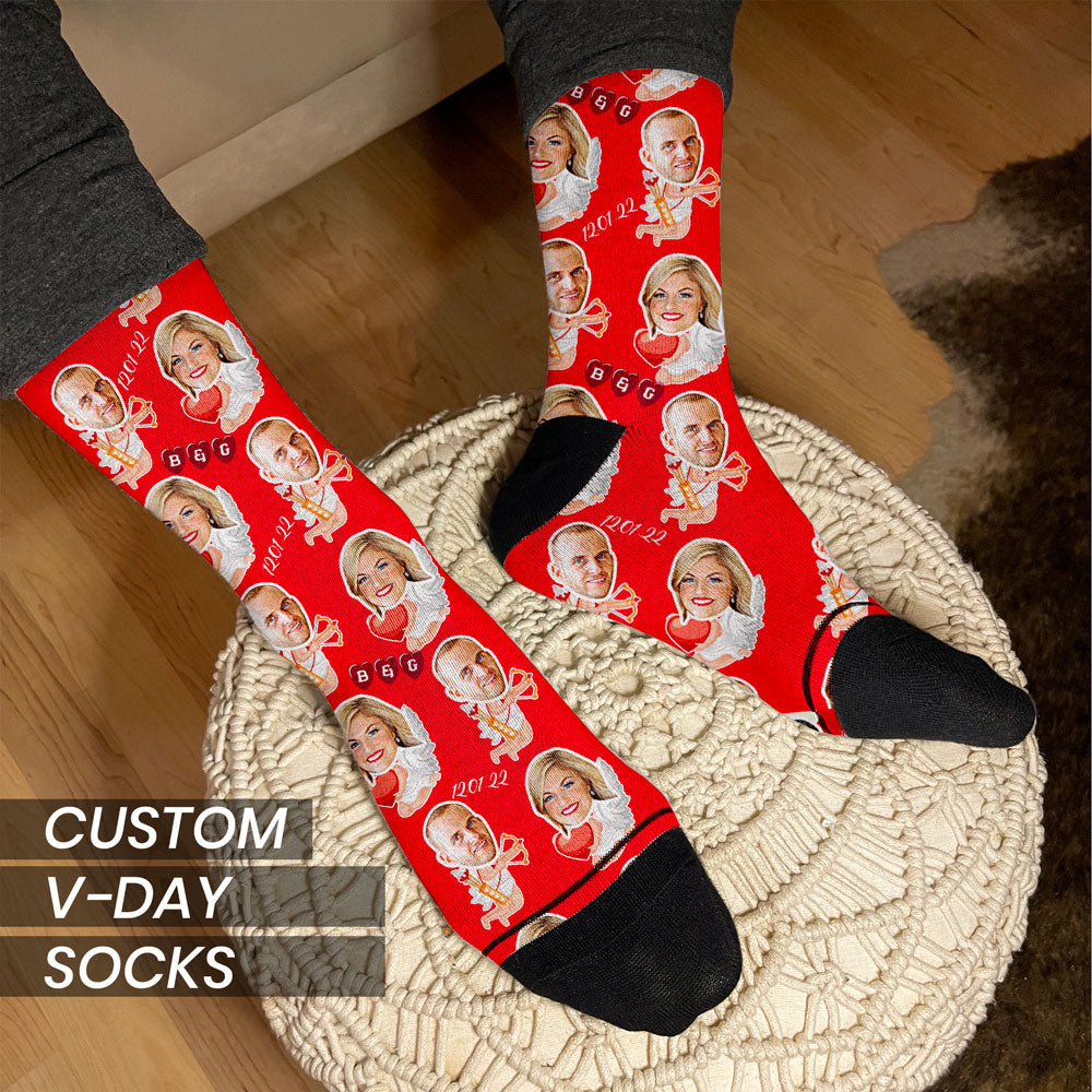 personalized valentines day socks for him