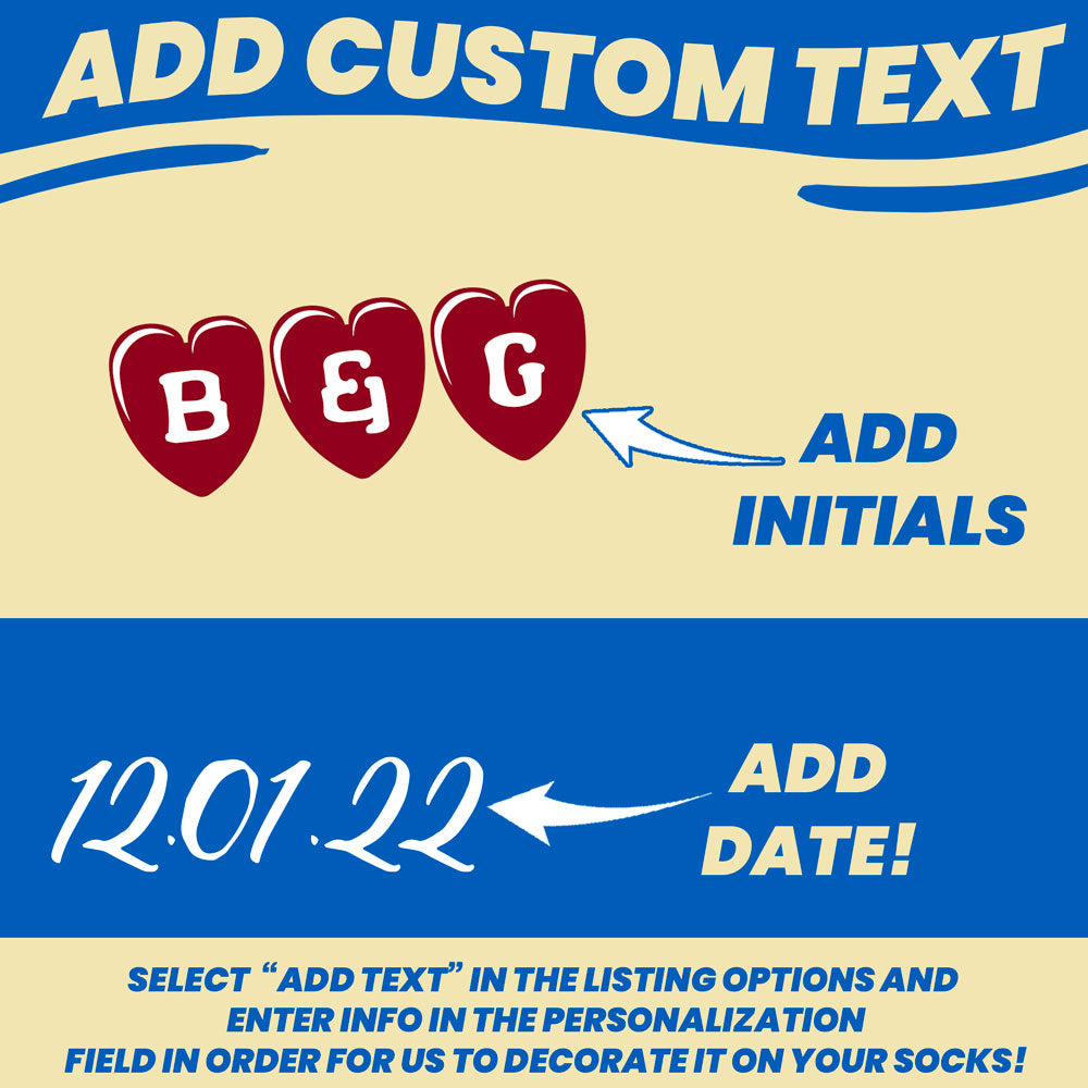 valentines day gift socks text decoration