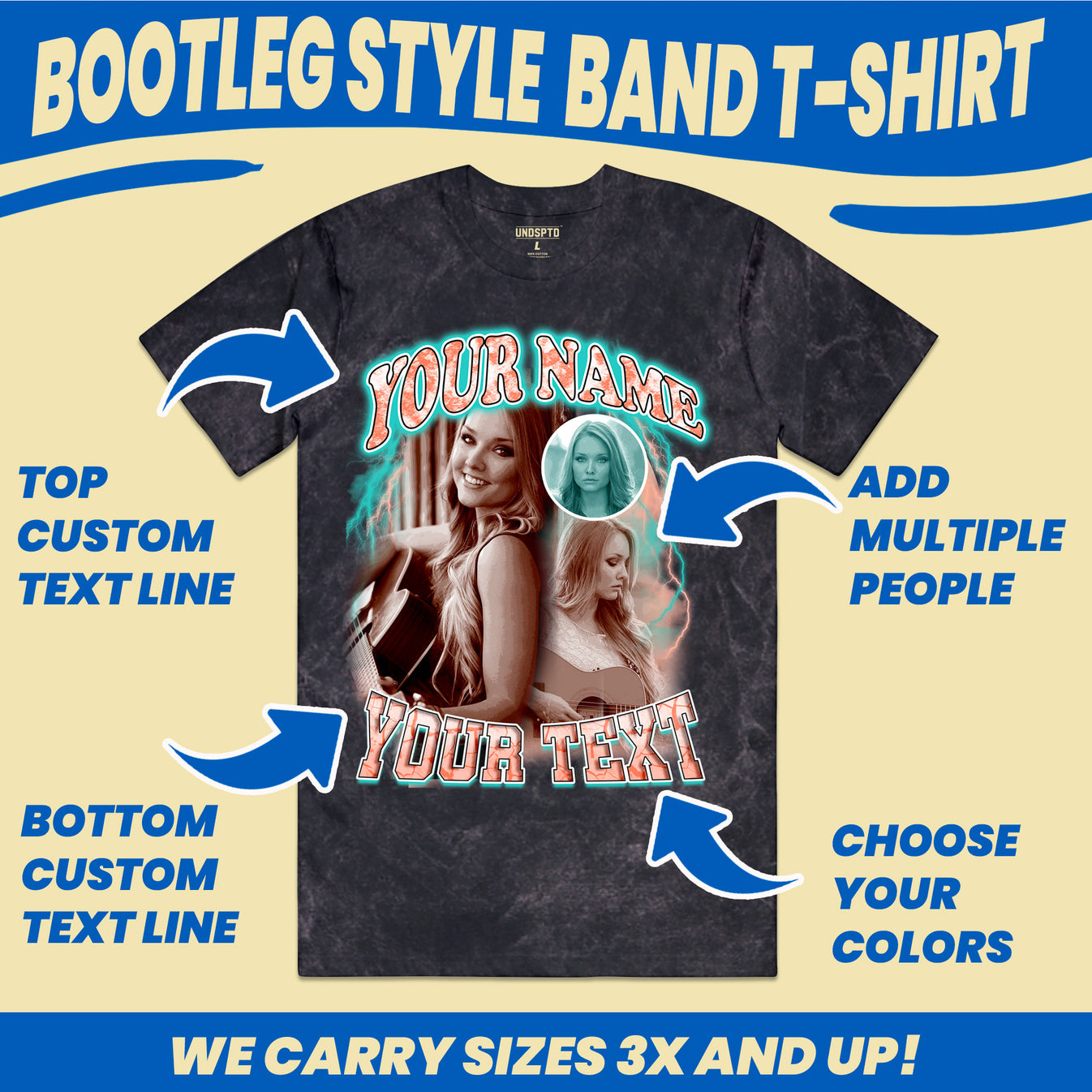 Custom Vintage Bootleg Rap T-Shirt - Custom T-Shirts - Undisputed ...