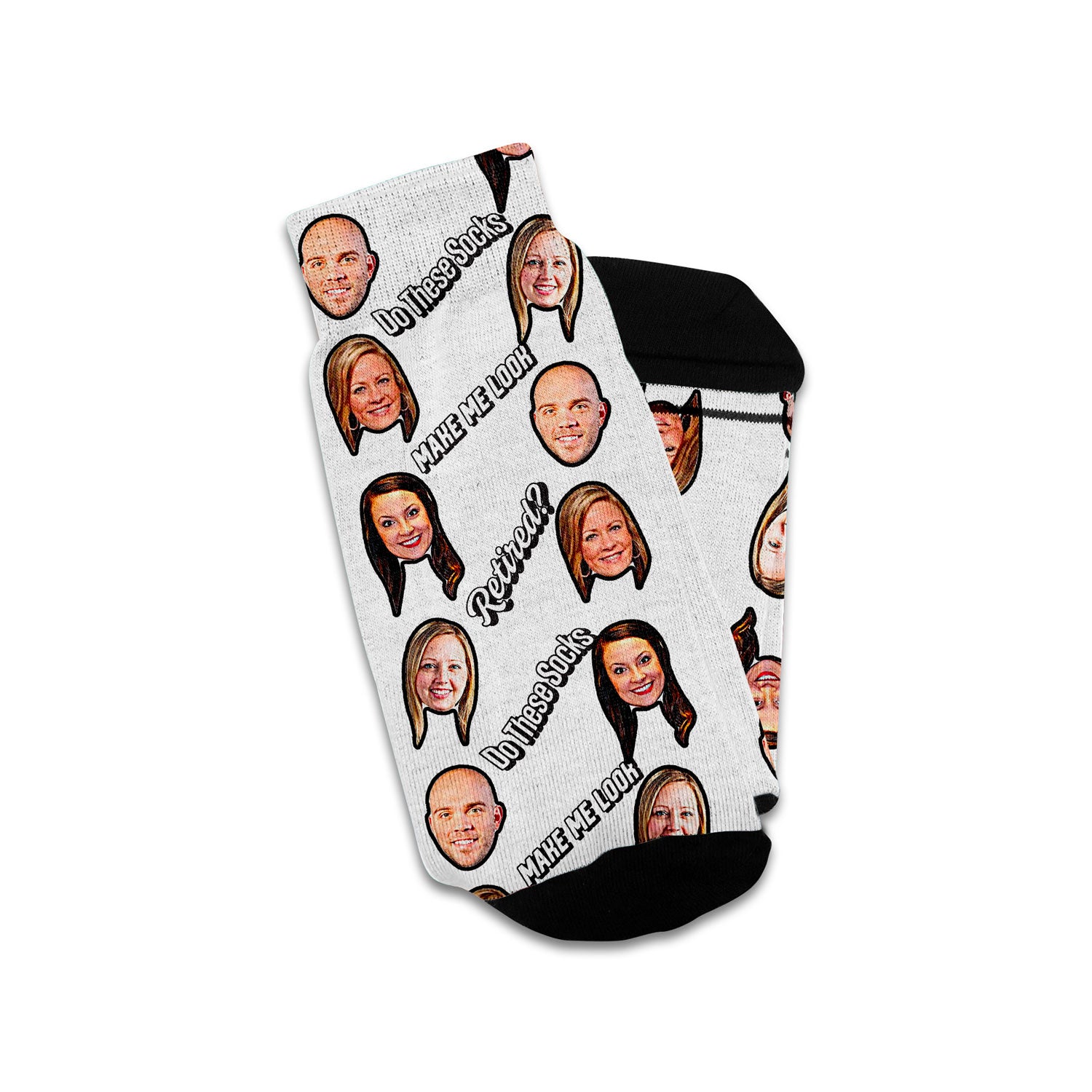 Retirement gift for coworker personalized socks with faces