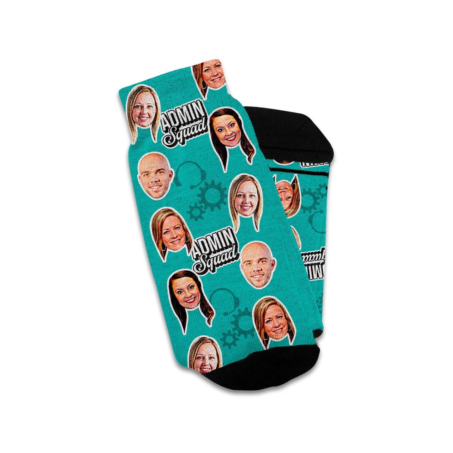 admin assistant gifts personalized socks with faces