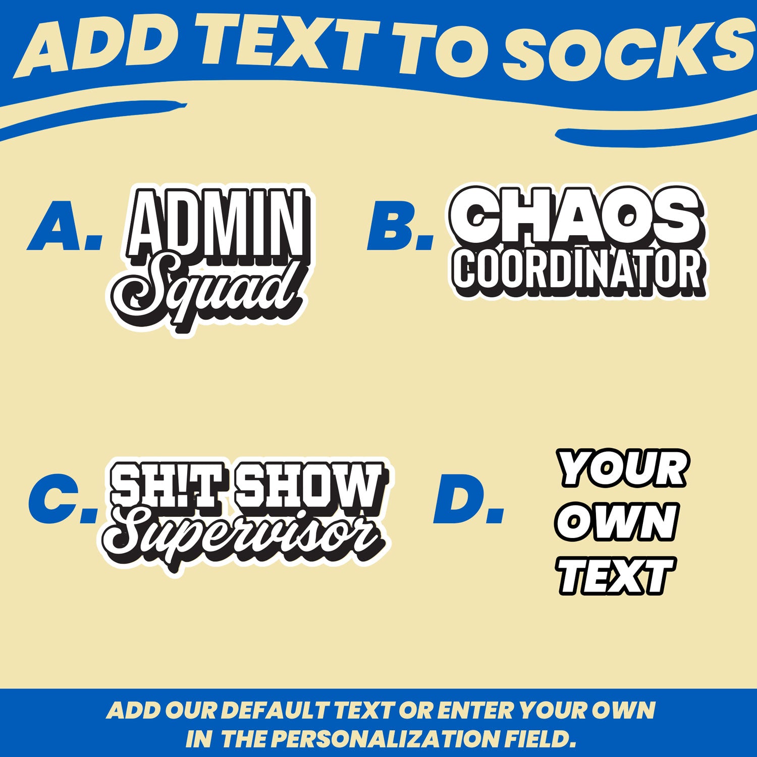 admin assistant gifts personalized socks with faces text personalization options