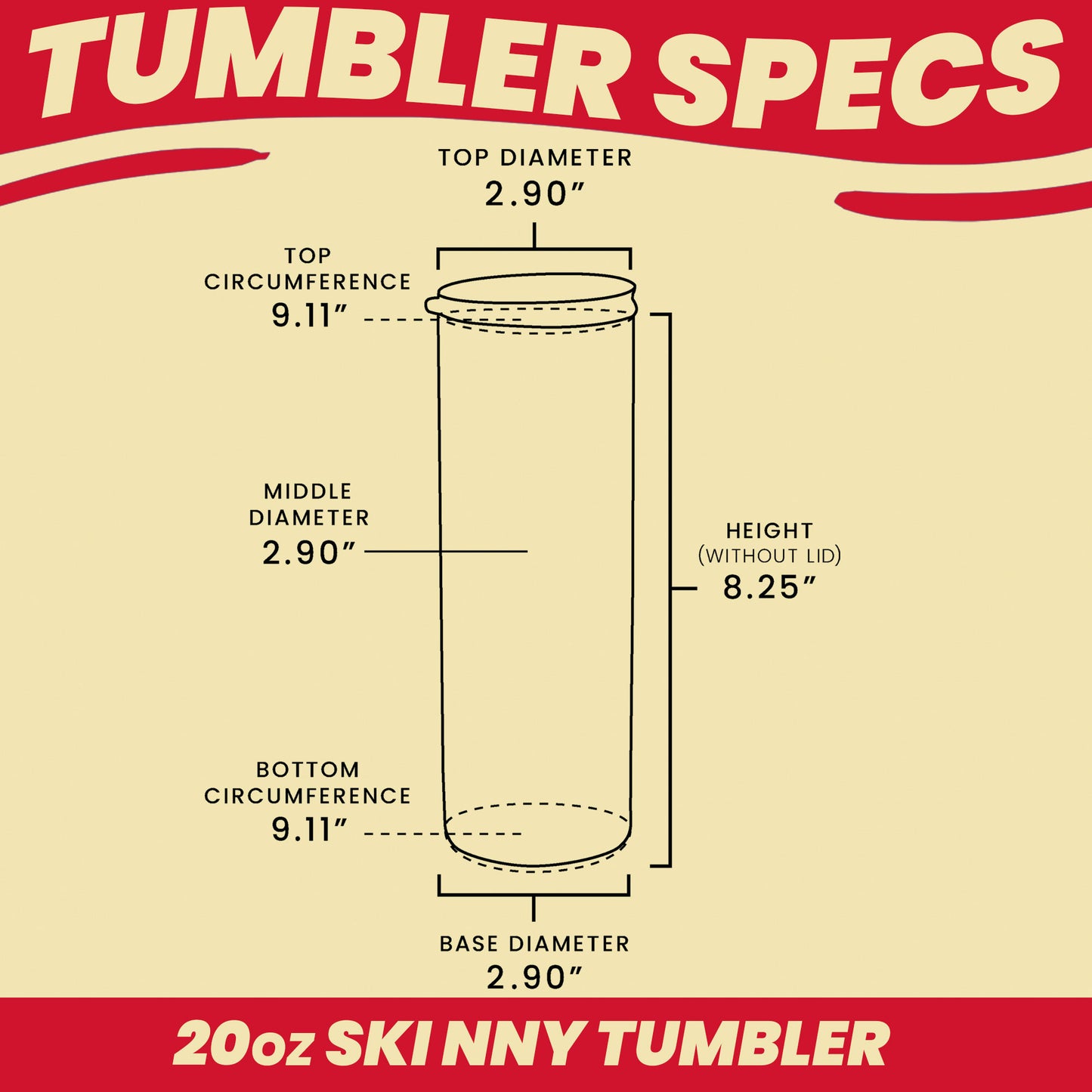 custom christmas holiday gift tumbler specs and size