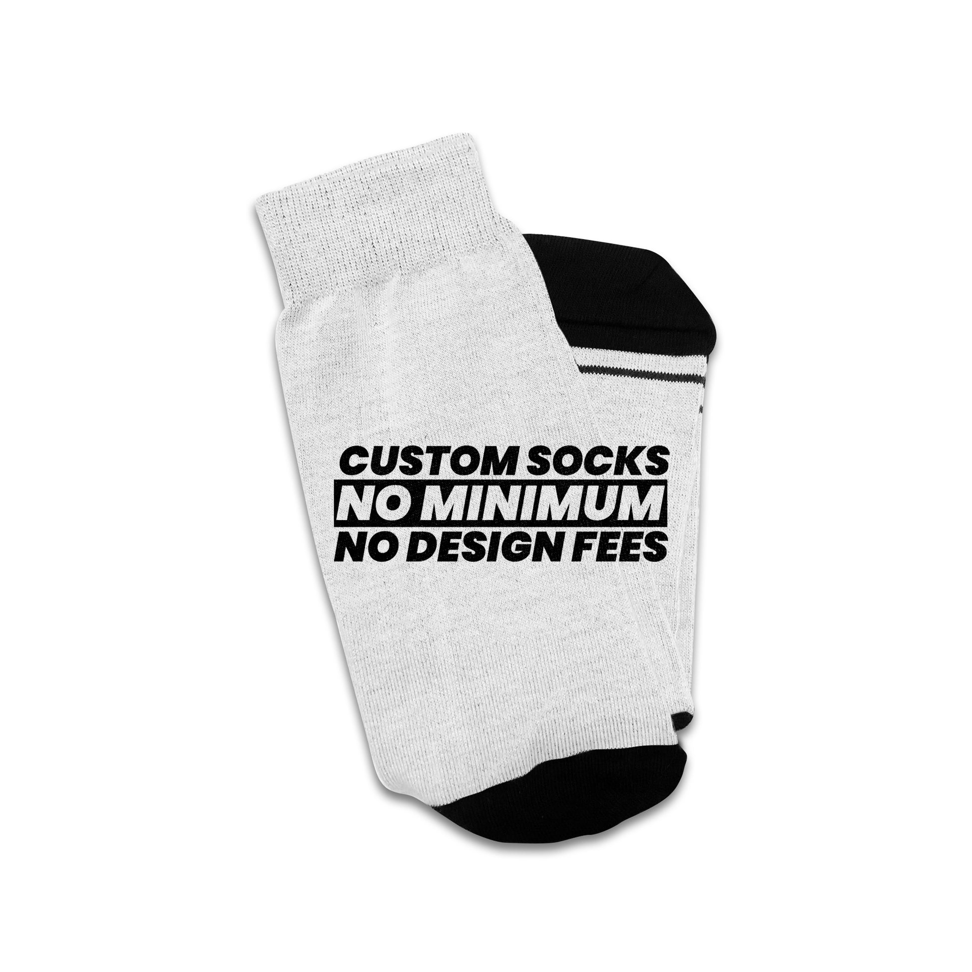 custom socks no minimum no design fee your design undispited principles