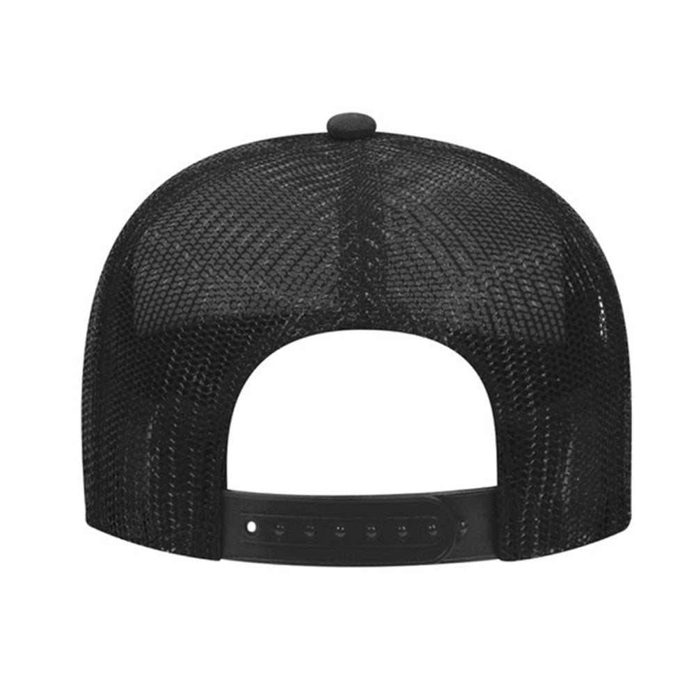 custom trucker hats with your design, logo, text with no minimum, ships next day in black color