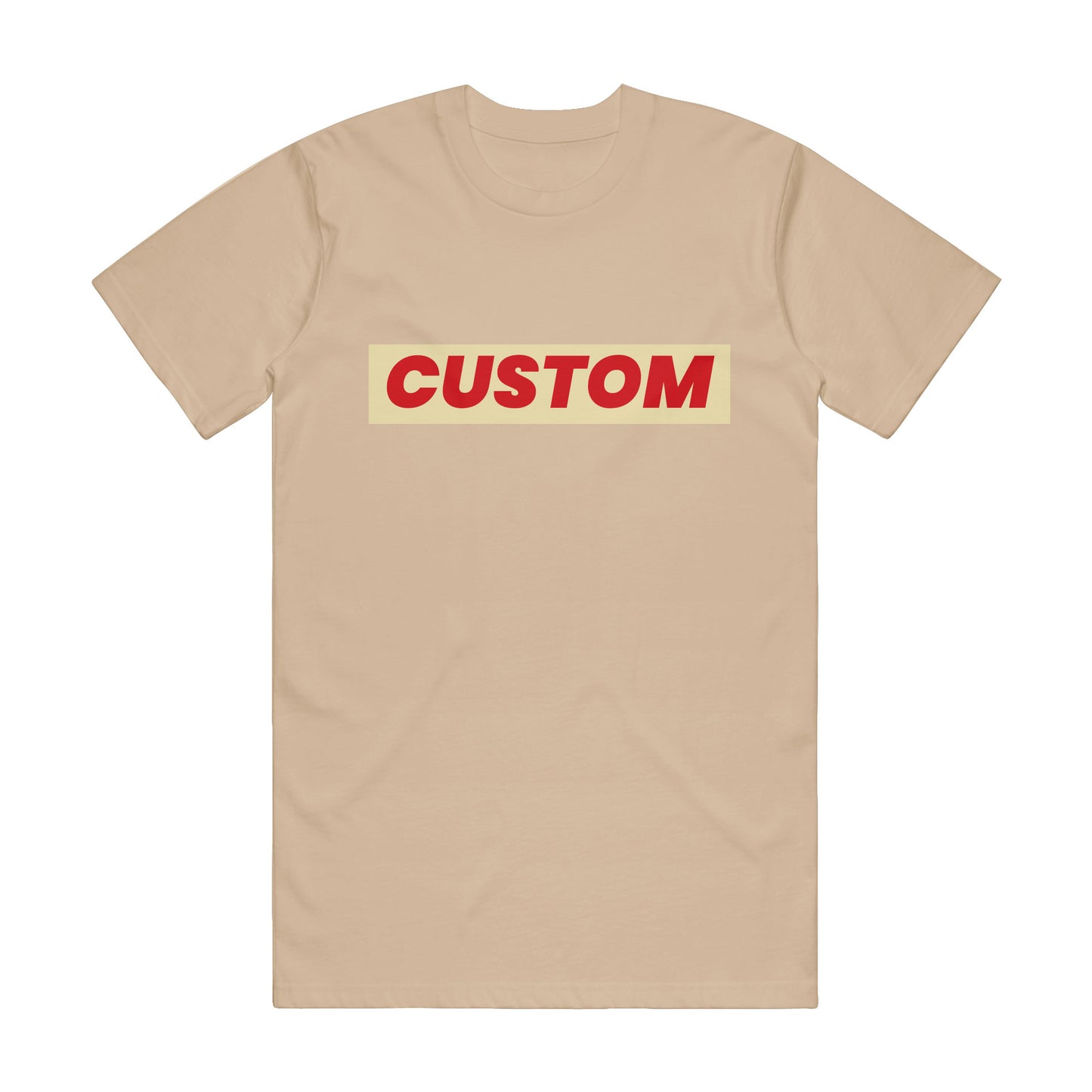 custom short sleeve T-shirt sample no minimums in peanut butter
