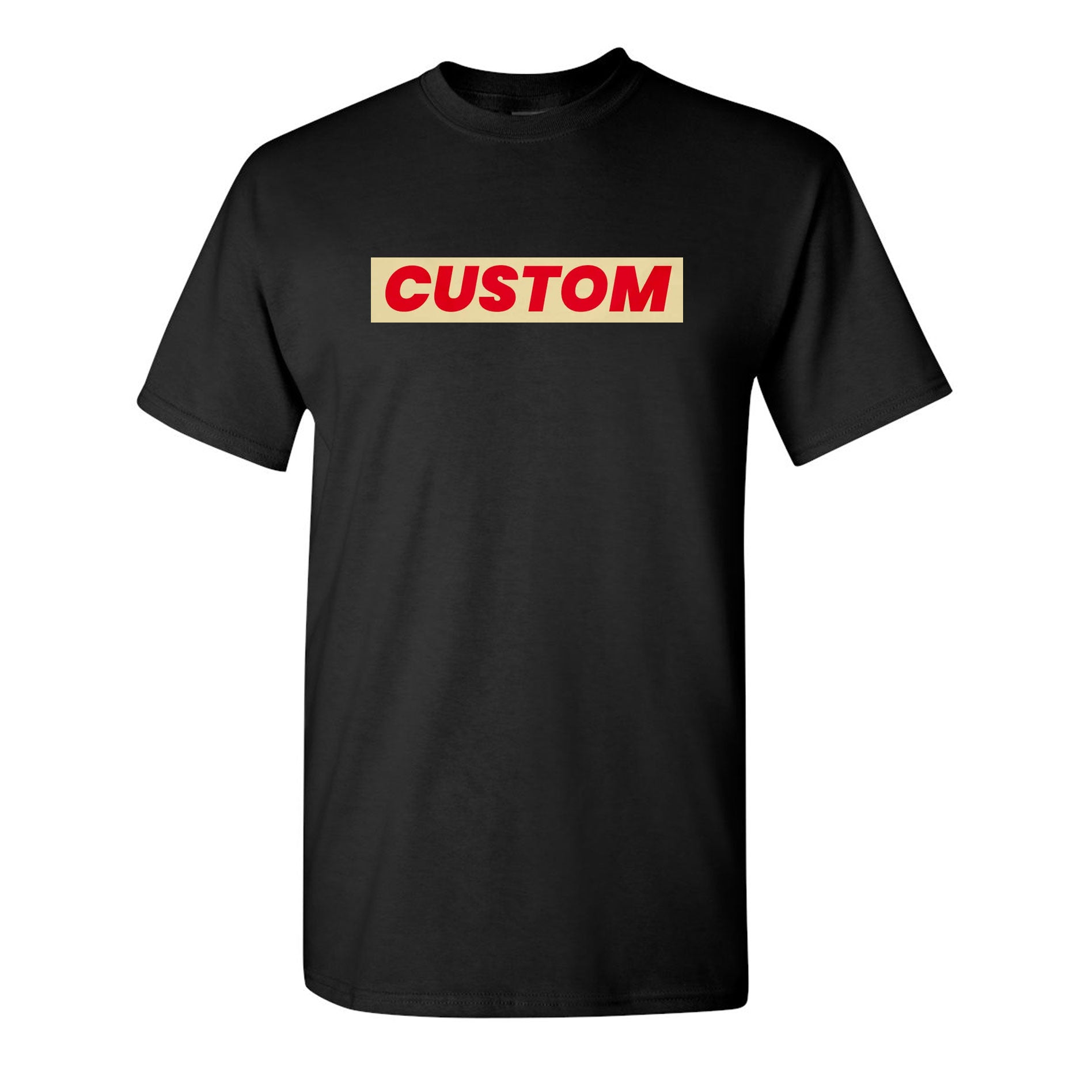custom tshirts heavyweight urban streetwear feel economy screen gildan 5000 print in black