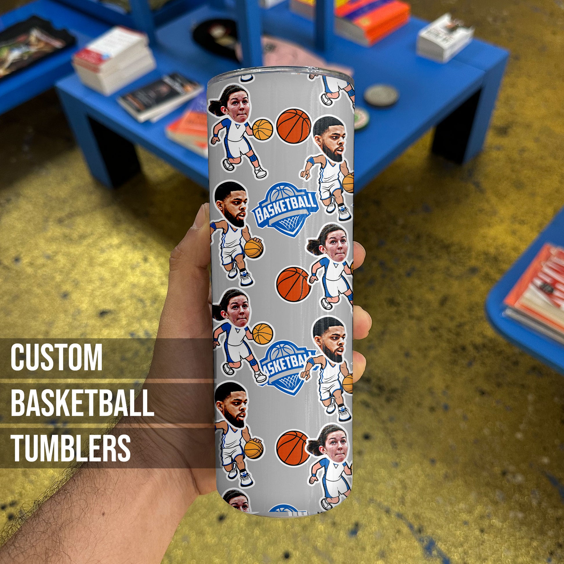personalized basketball team gift tumblers