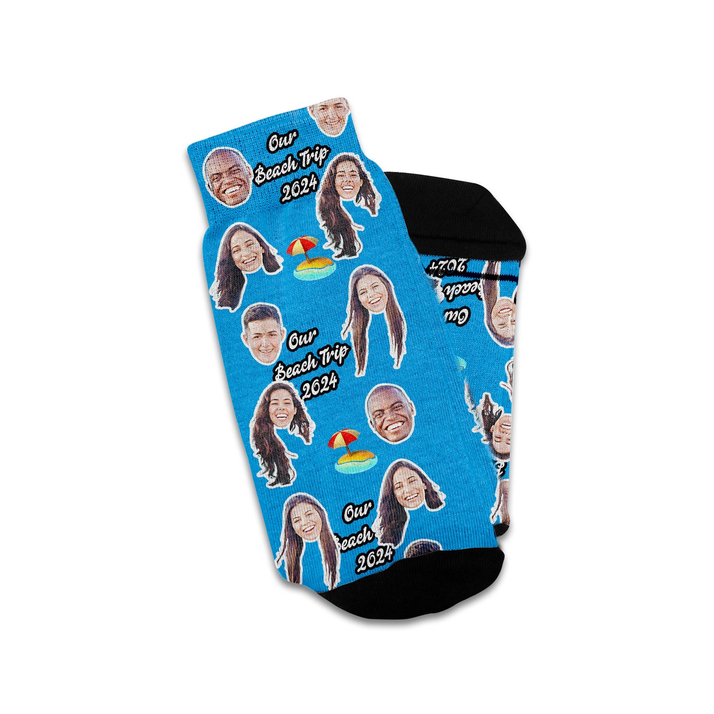 personalized gift for trip lovers, weekend, birthday road trip socks with faces