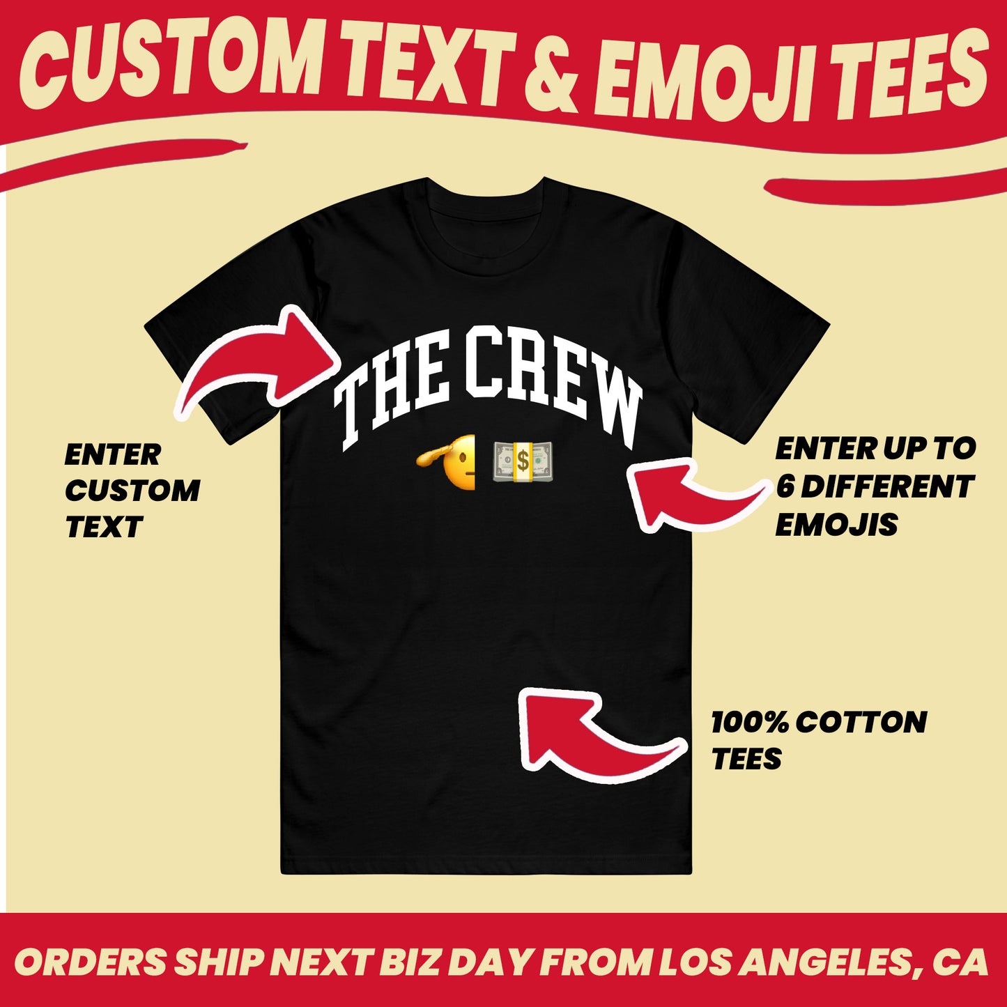 custom tshirt with emoji customize text and emoji