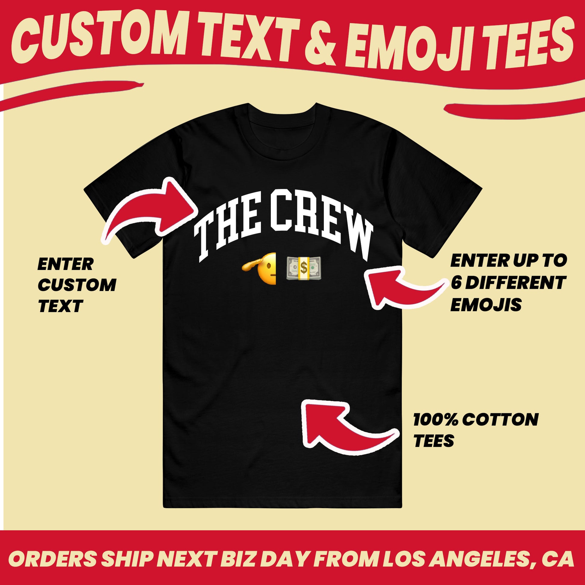 custom tshirt with emoji customize text and emoji