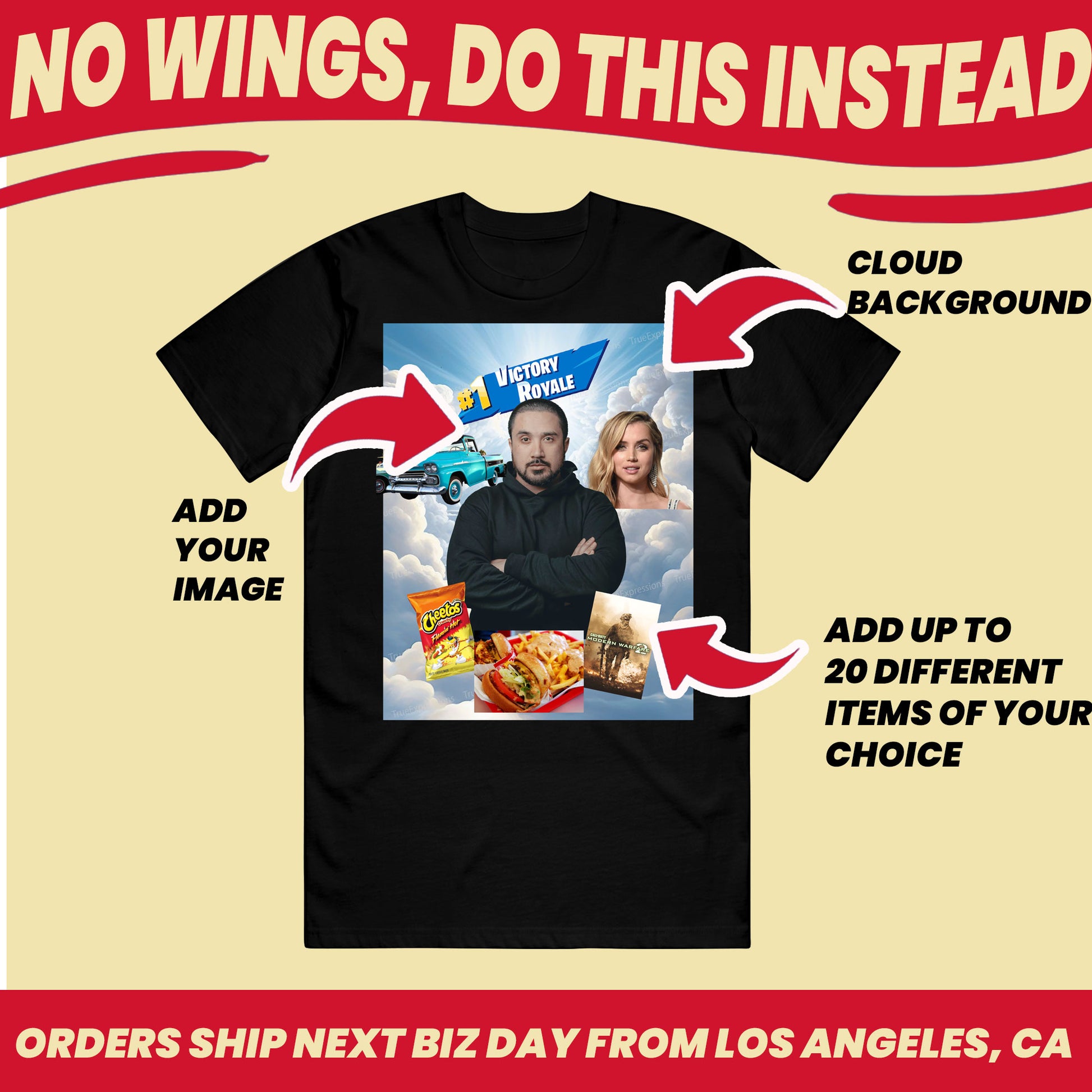 when i die don't photoshop me with wings do this instead custom t-shirt with your image