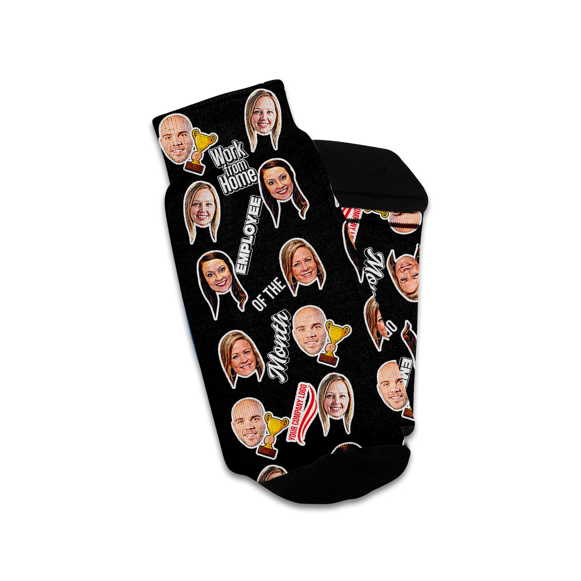 work from home employee of the month coworker gift socks with faces