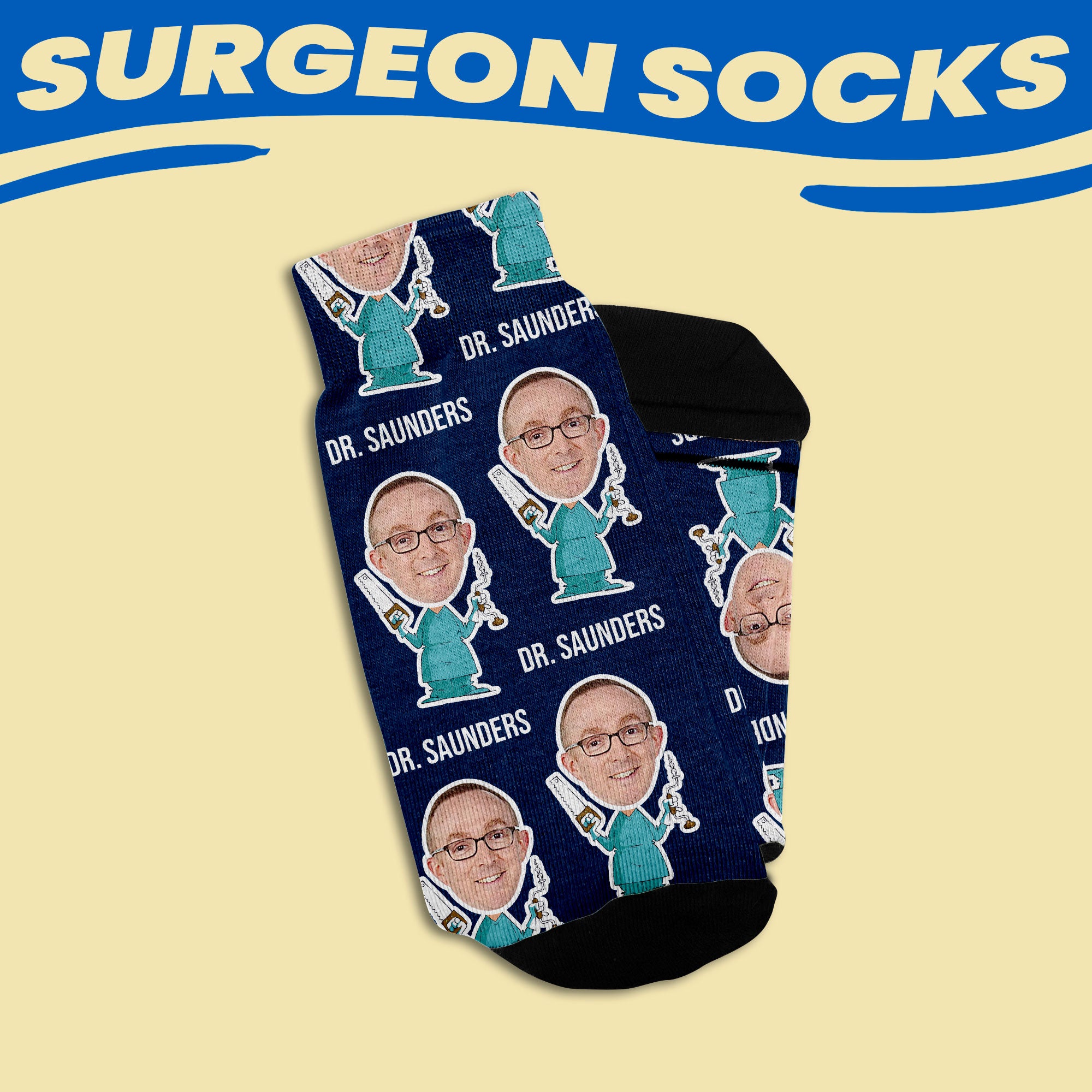 Perosnalized surgon gift socks gifts for surgeons personalized custom socks dad boss coworker colleague 4