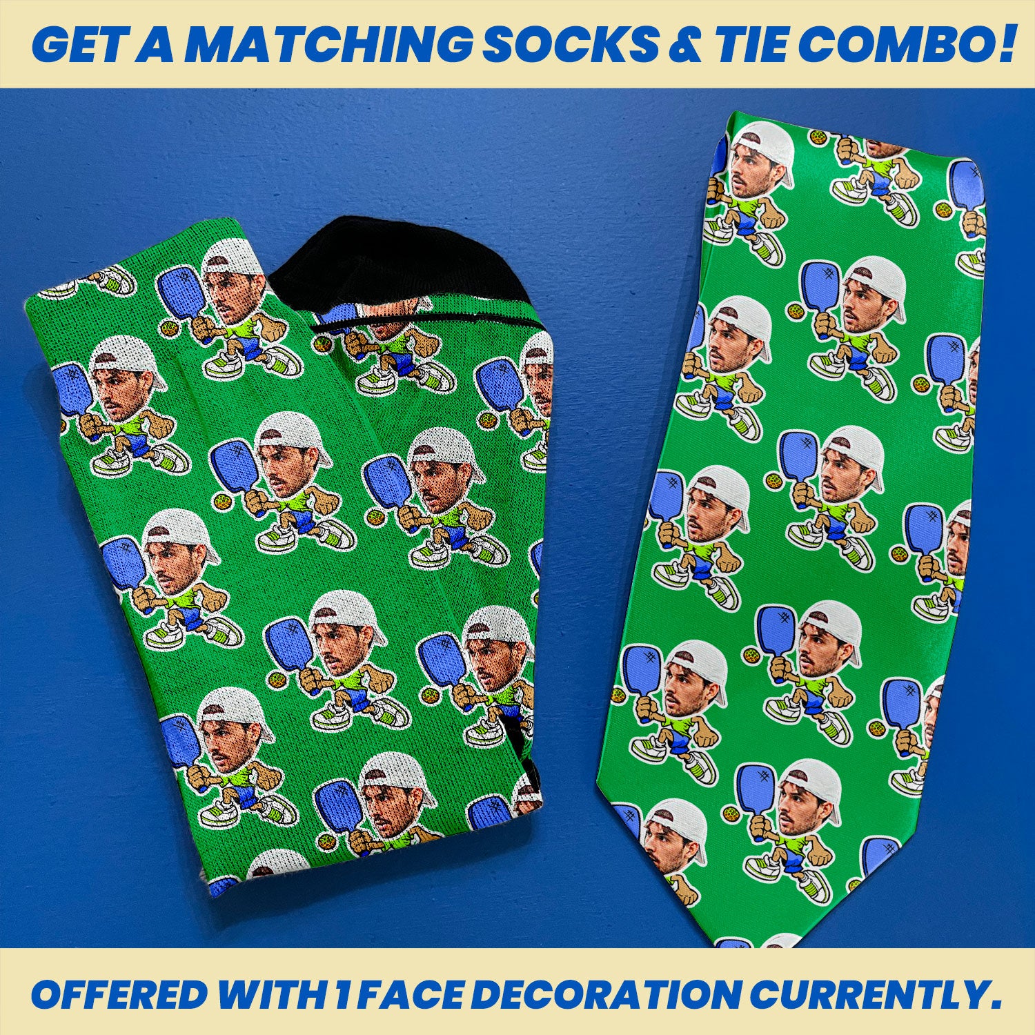 socks and matching necktie bundle shown in this image