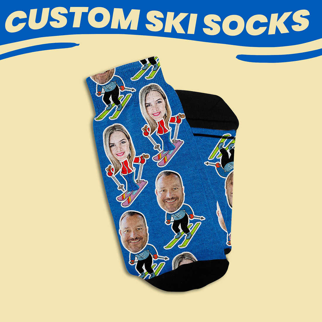 custom gift socks for skiers