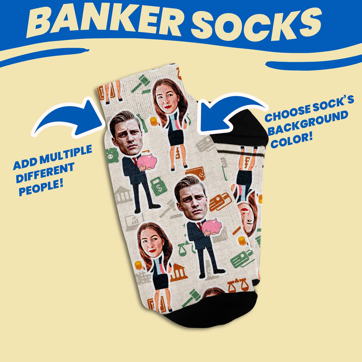 baking gift socks showing how you can add multiple people to socks