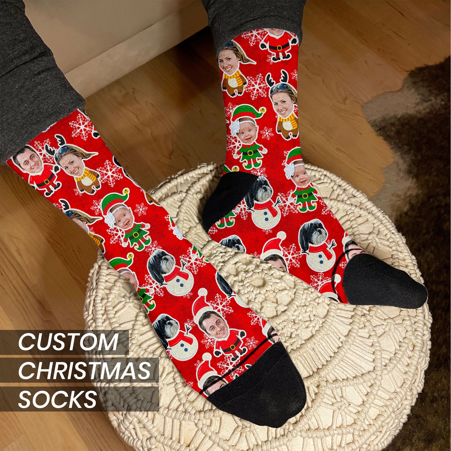 custom christmas socks for men