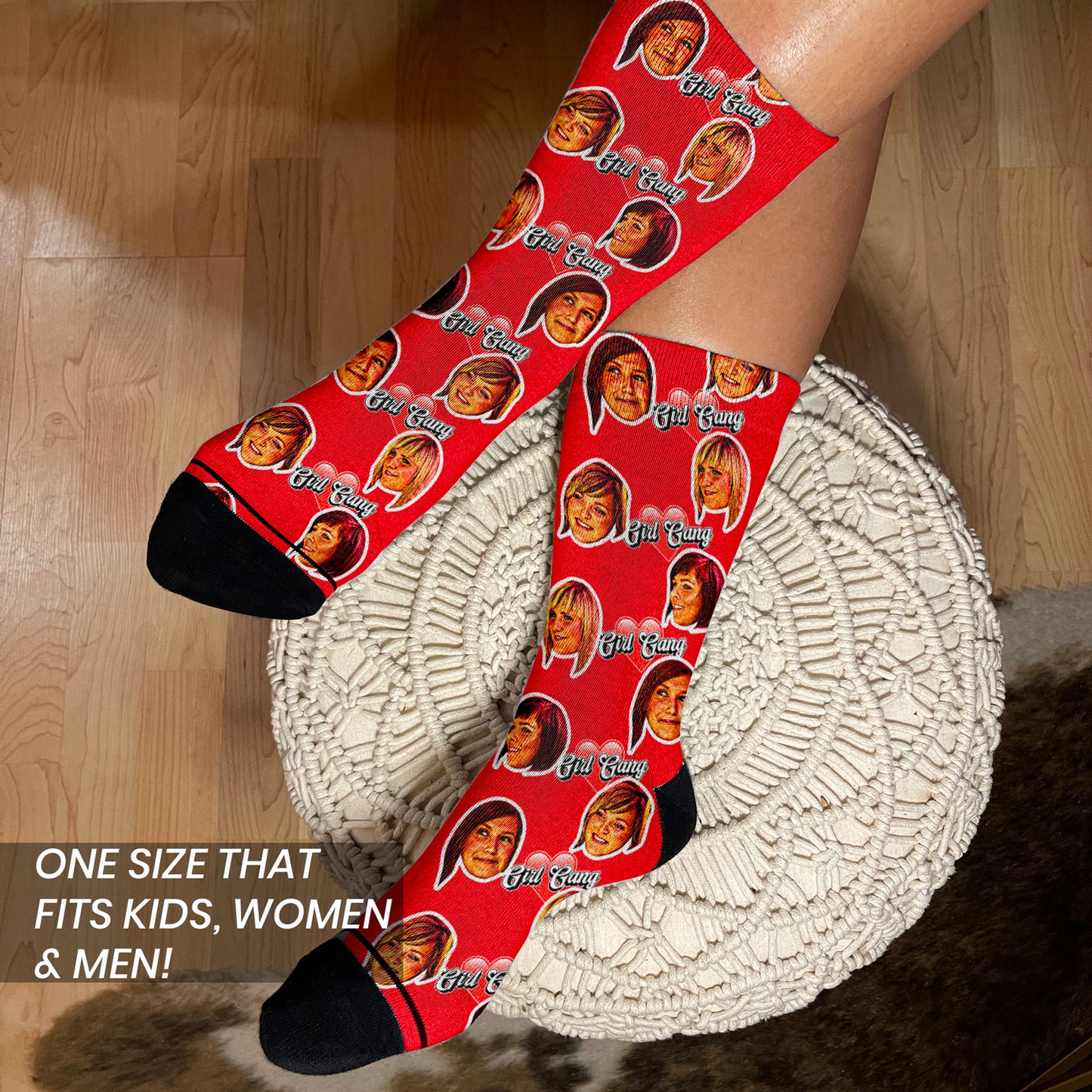 Galentine's Day Gift Custom Face Socks