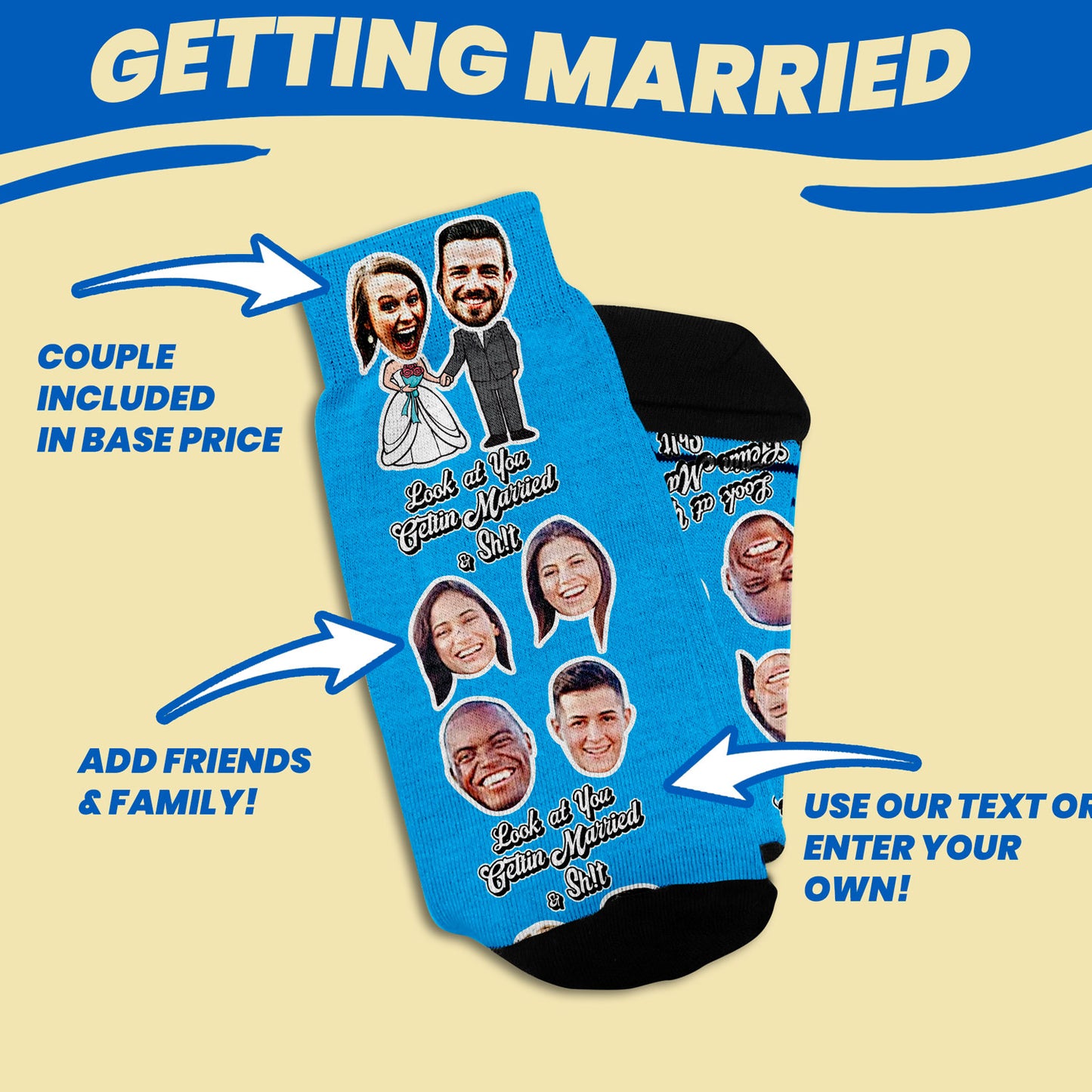 unique wedding gift for couples personalized socks with faces explanation of customization options