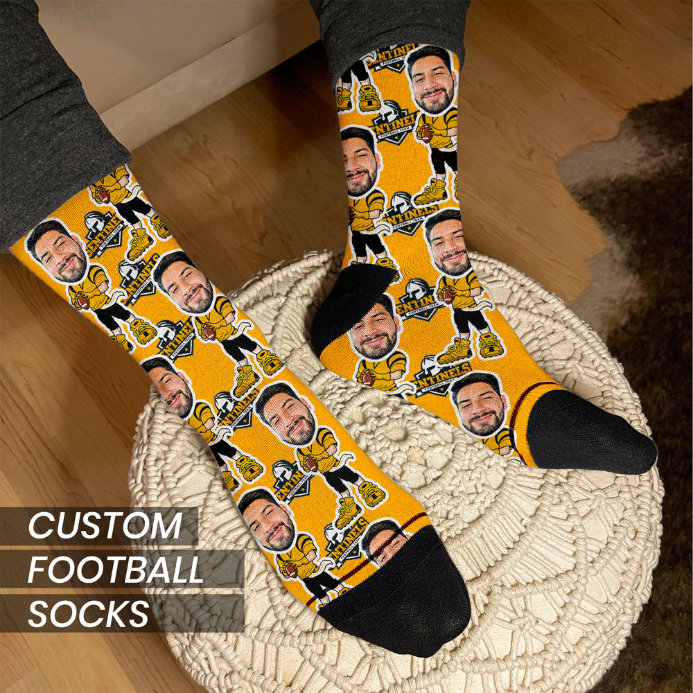 personalized football fan socks