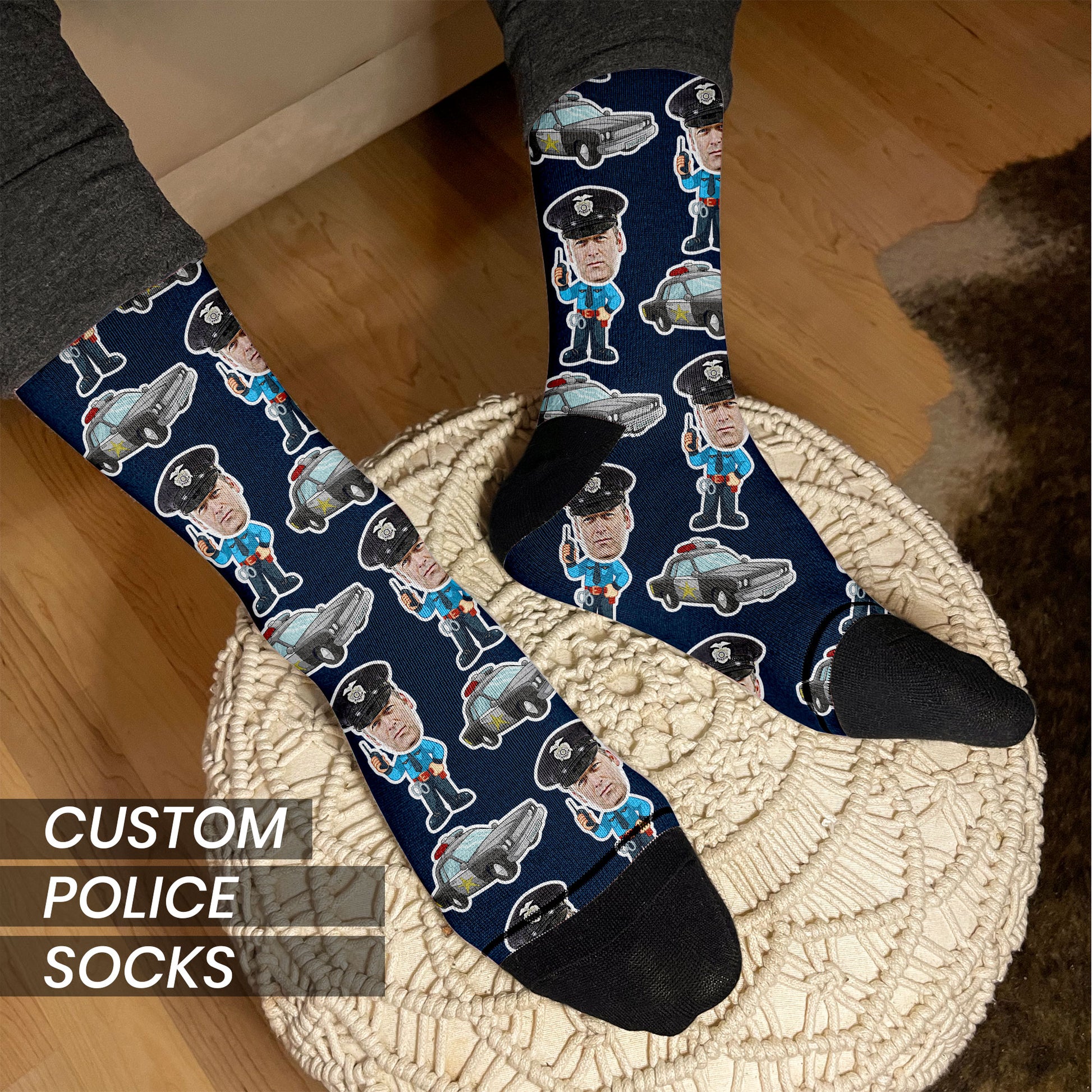 police department gift socks custom