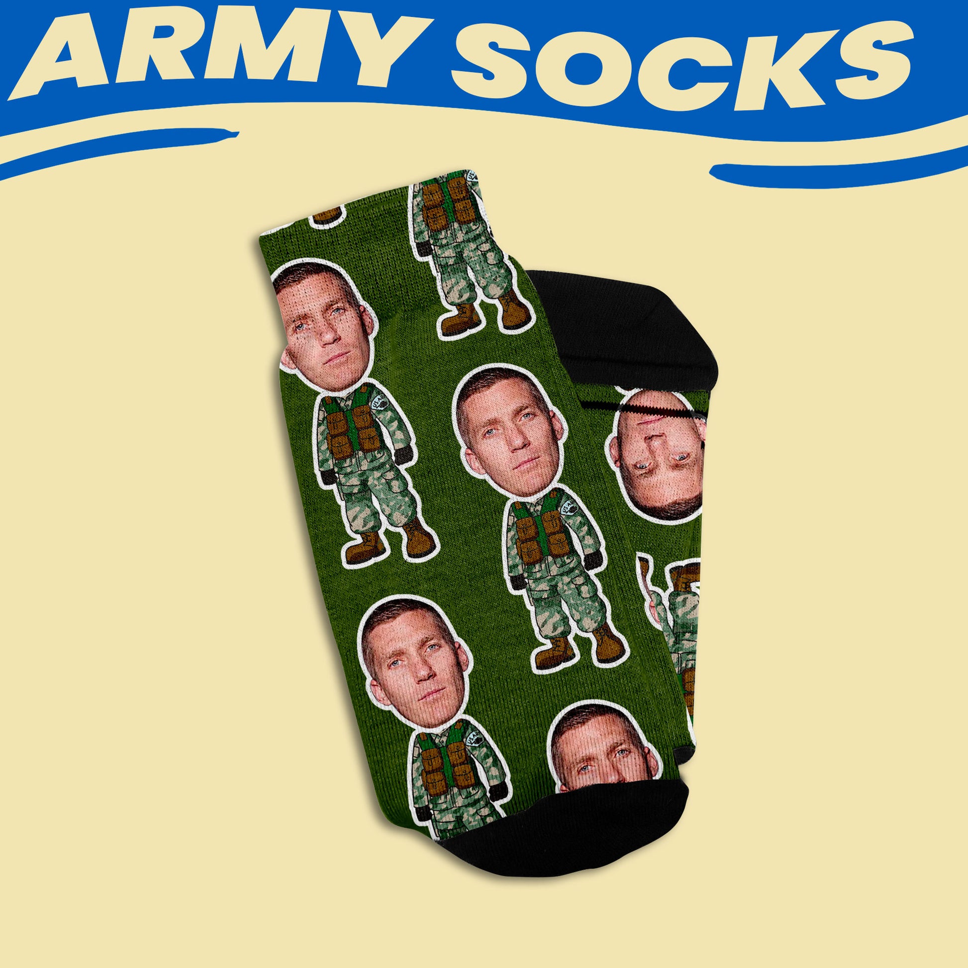 custom army socks for men