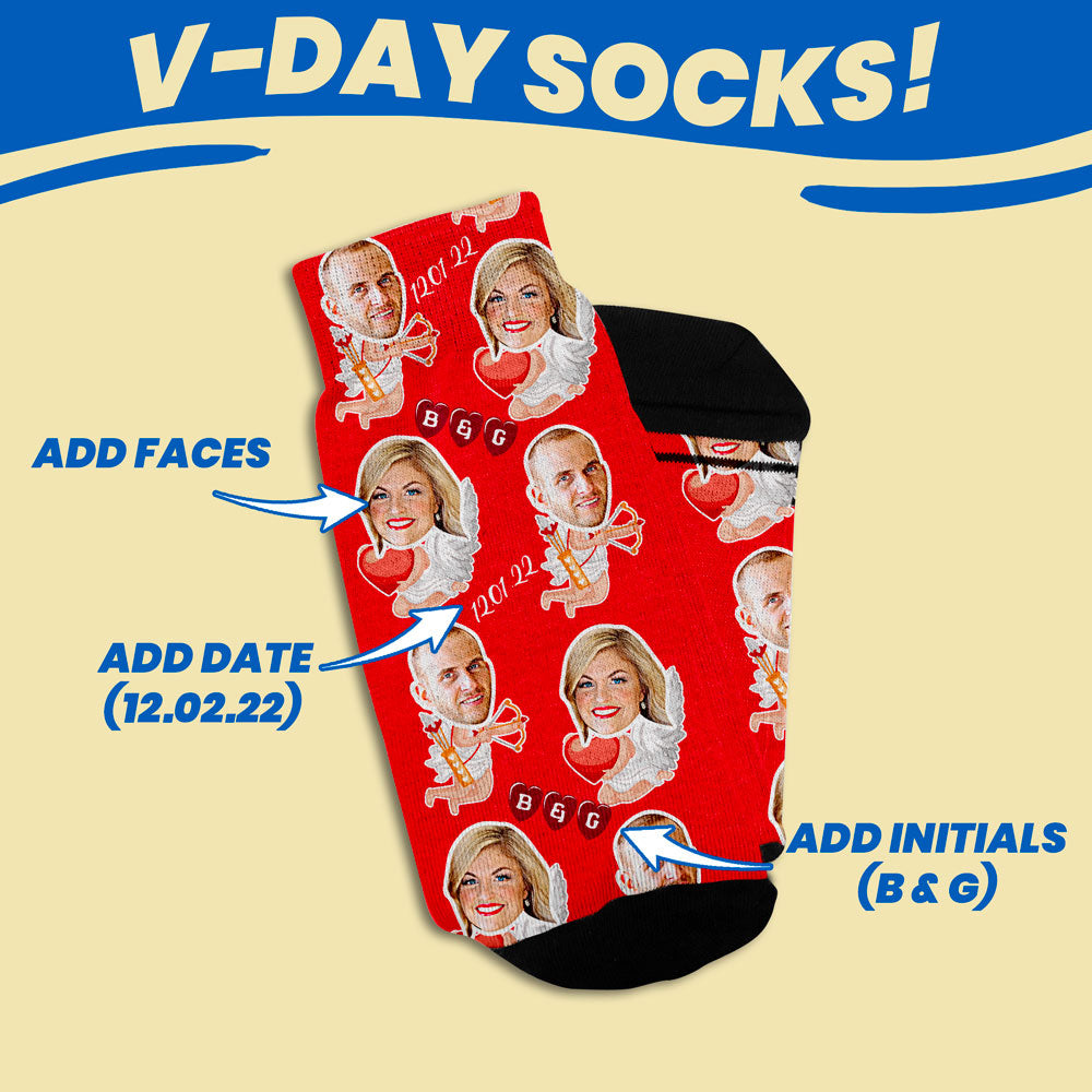 custom valentines day gift socks features